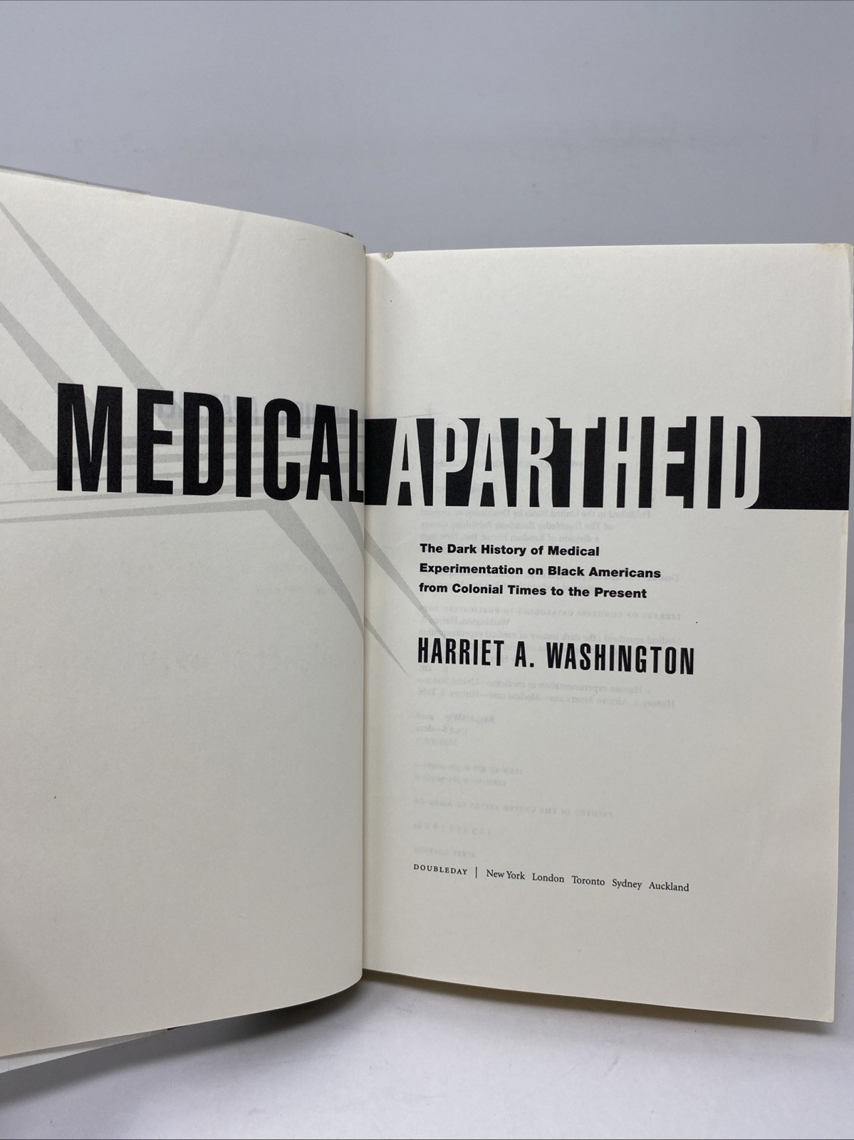 Medical Apartheid Harriet Washington Hardcover Ex Library Reading Copy