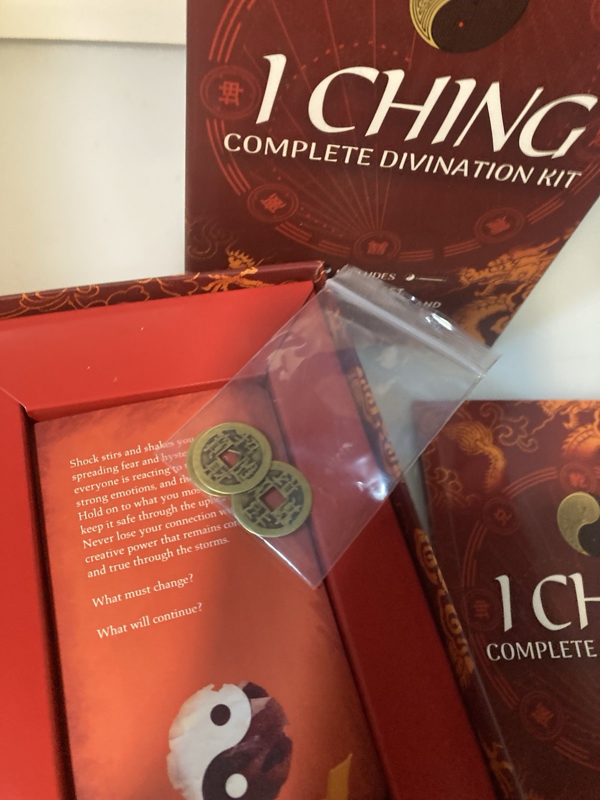 I Ching Complete Divination Kit: A 3-Coin Set, 64 Hexagram Cards and Instruction