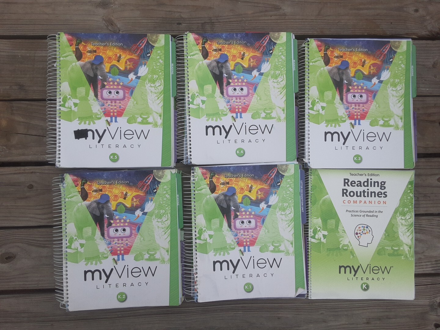 SAVVAS My View Literacy Gr K-Set of 5 Teacher’s Ed K.1,K.2,K.3, K.4, K.5 & more.