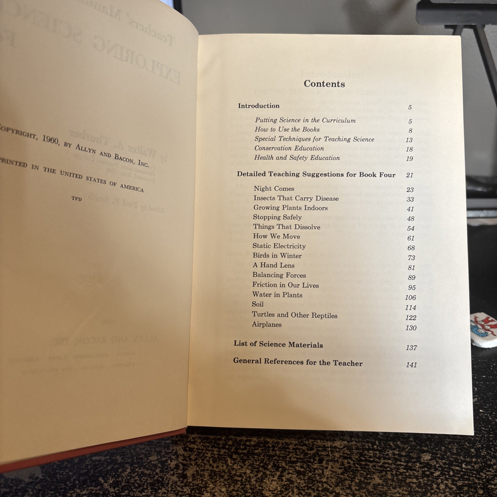 Exploring Science 4: Teachers Edition. By Thurber 1960 HC