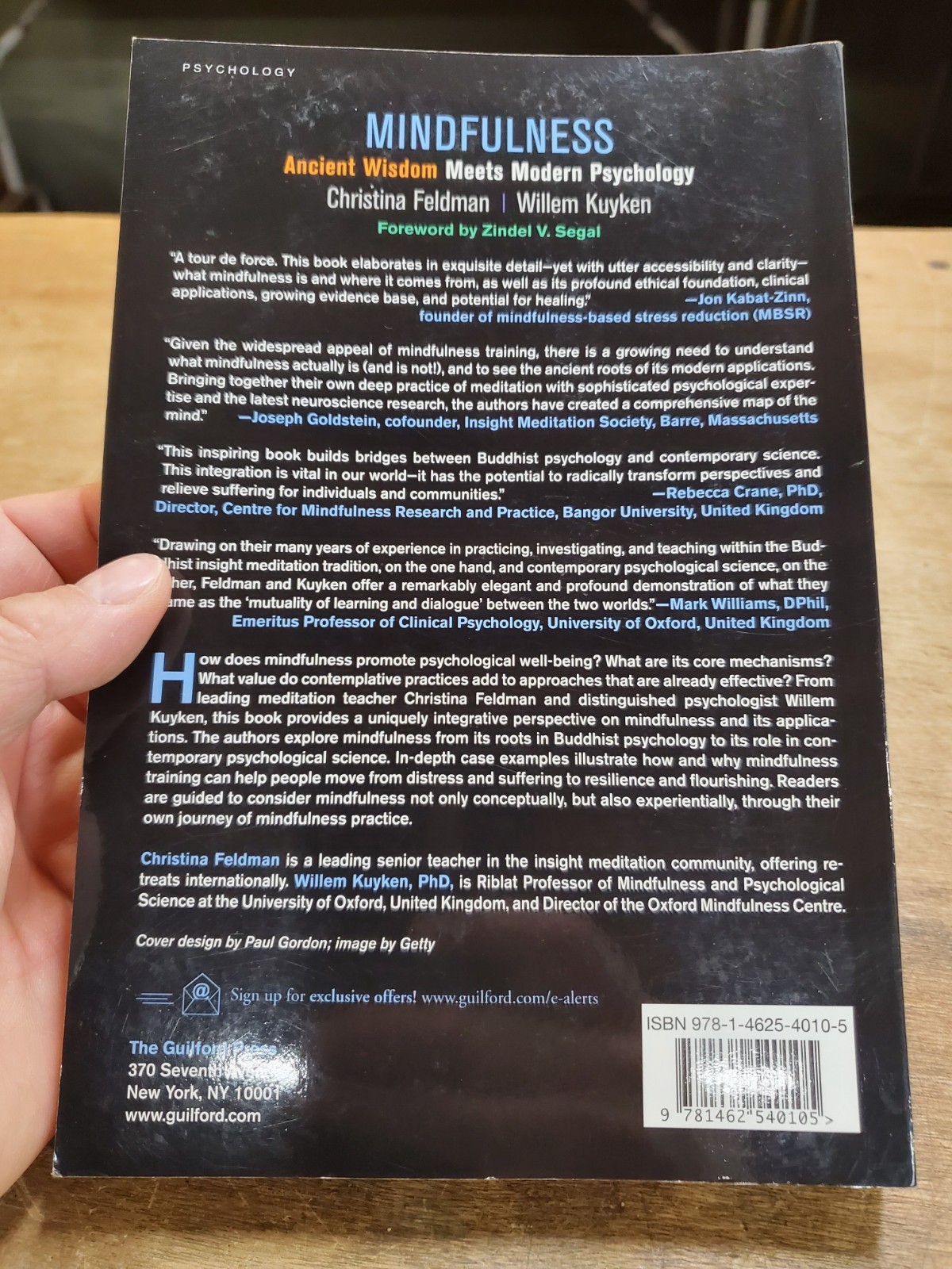C. FELDMAN W. KUYKEN Mindfulness: Ancient Wisdom Meets Modern Psychology 2019 SC
