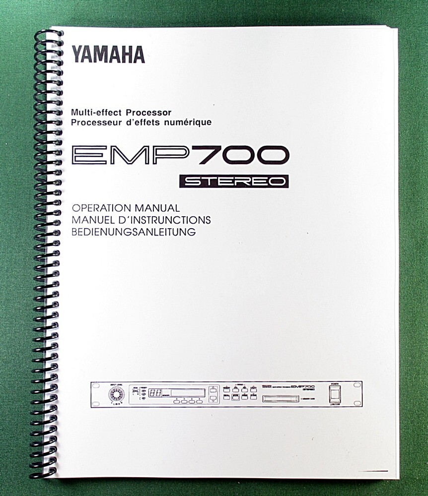 Yamaha EMP700 Instruction Manual: 80 Pages & Protective Covers!