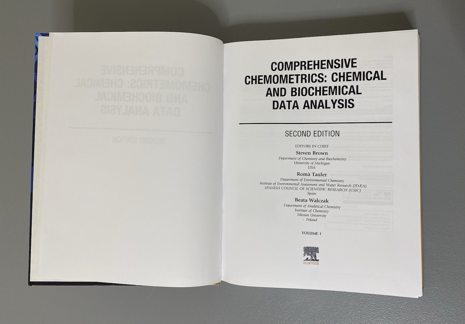 Comprehensive Chemometrics: Chemical and Biochemical Data Analysis Volume 1