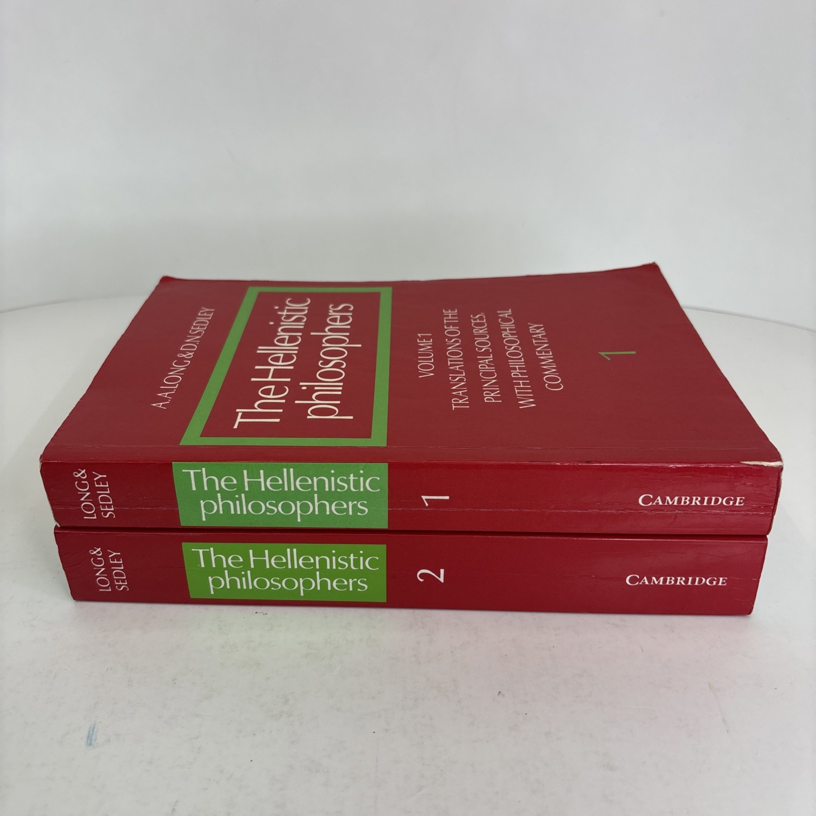 The Hellenistic Philosophers 2 Volumes (Translations, Latin, Greek) CAMBRIDGE
