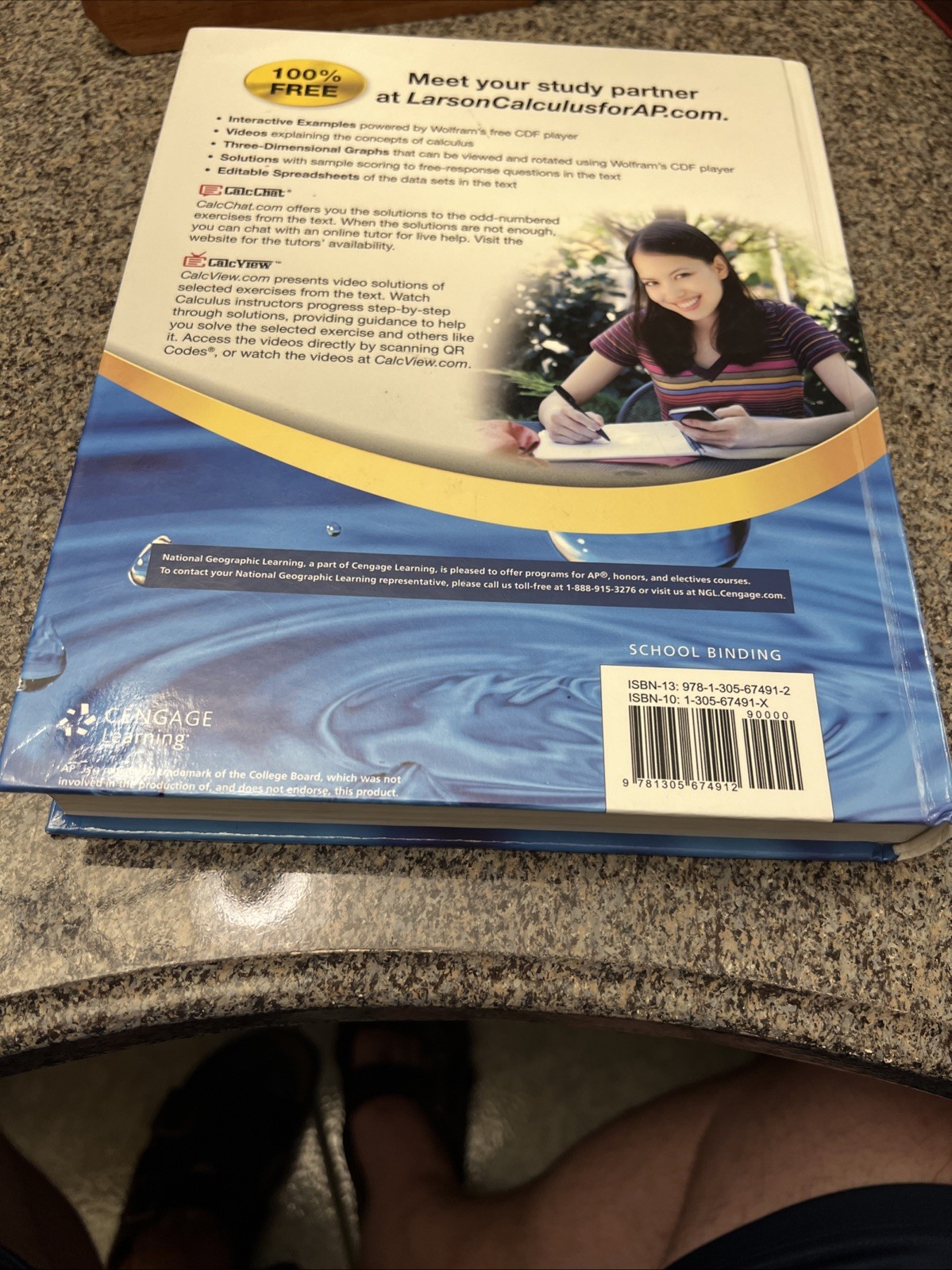 Calculus for AP by Ron Larson & Paul Battaglia textbook book hardback