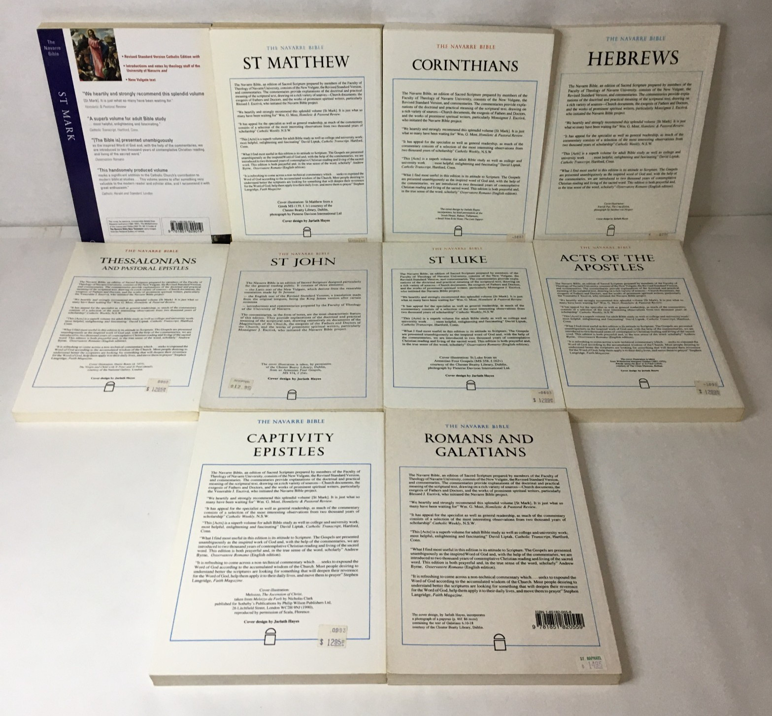 The Navarre Bible Lot of 10 – Mark Matthew Hebrews John Luke Apostles Epistles