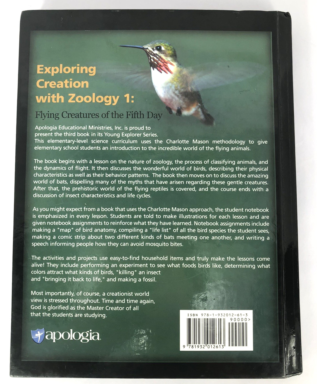 Apologia Lot Young Exploring Creation Zoology 5th Day Textbook Notebooking
