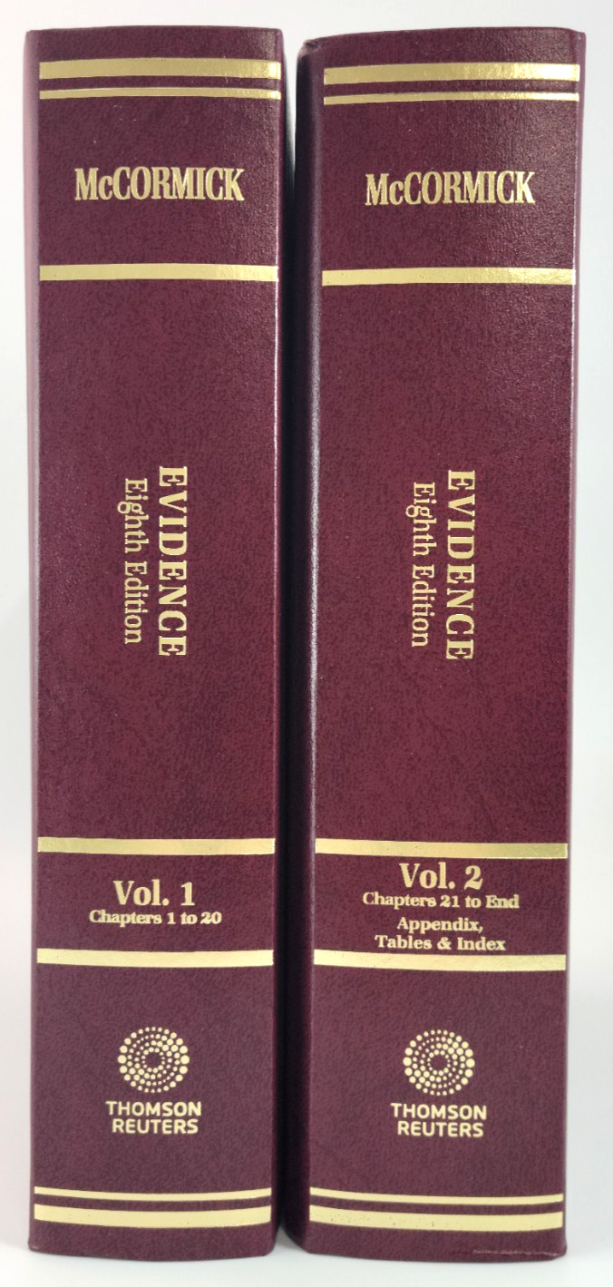 McCormick on Evidence 8th Edition Vols 1 & 2 Law Textbook Set Thomson Reuters