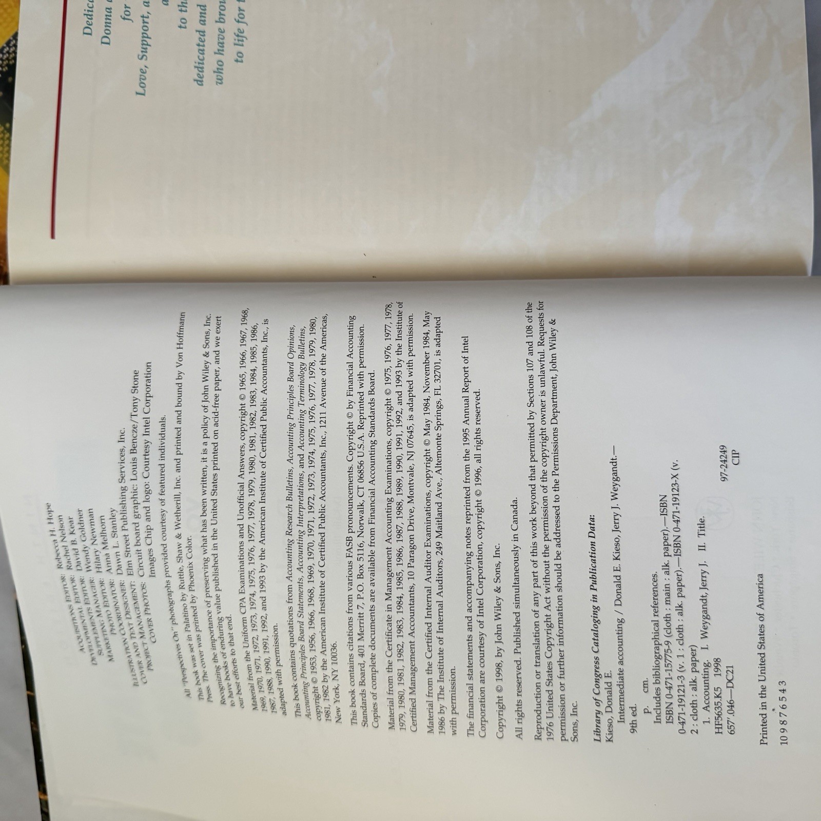 Intermediate Accounting 9th Edition Kieso & Weygandt Vol 1-2 Hardcover Set Wile