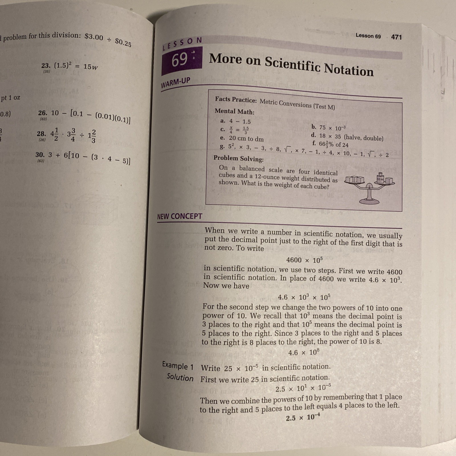 Saxon Math 8/7: Homeschool Student Text, 100 Pages Writing & 30 Printing Error.