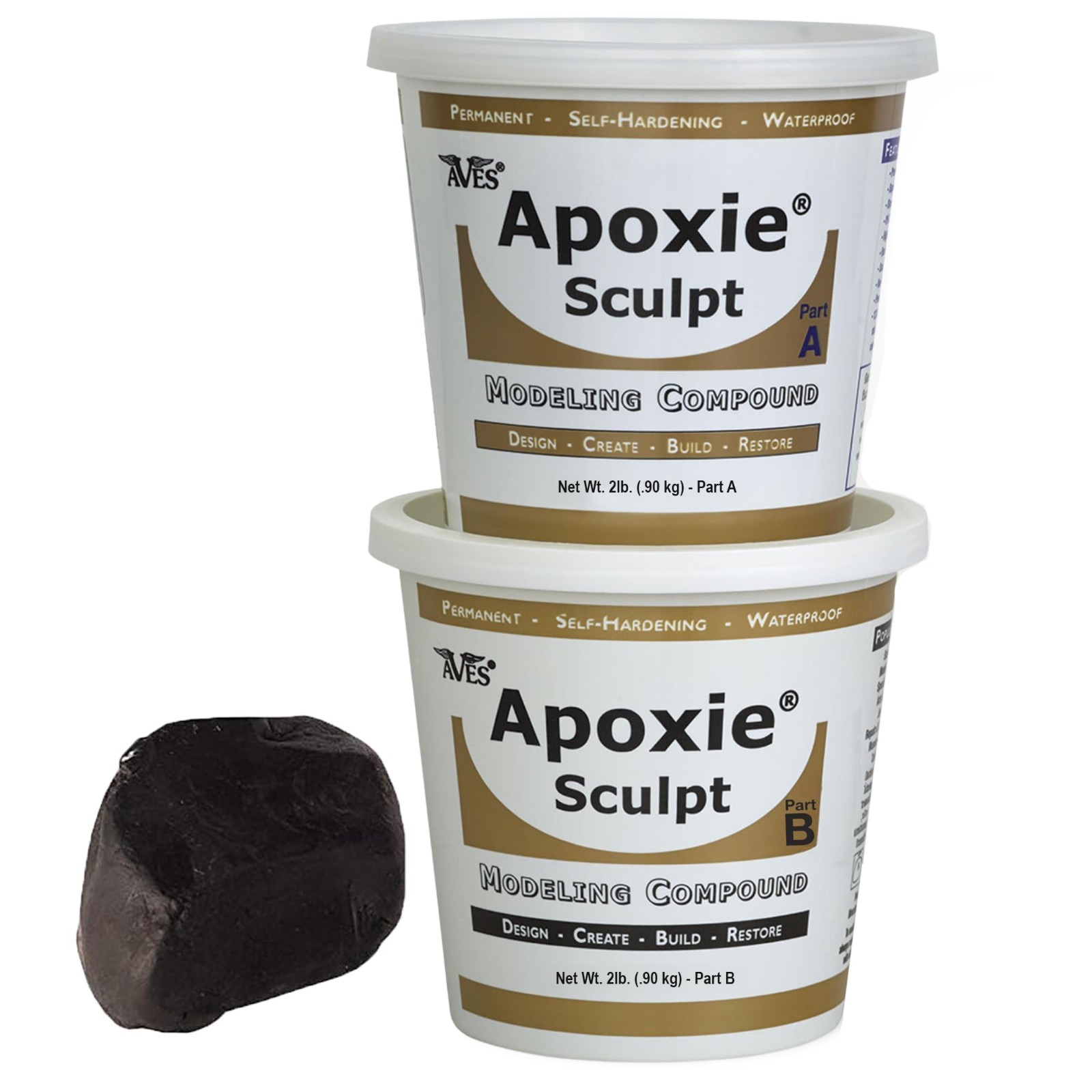 2-Part Self-Hardening Modeling Compound – 4 lbs, Sculpting, Filling & Repairing,