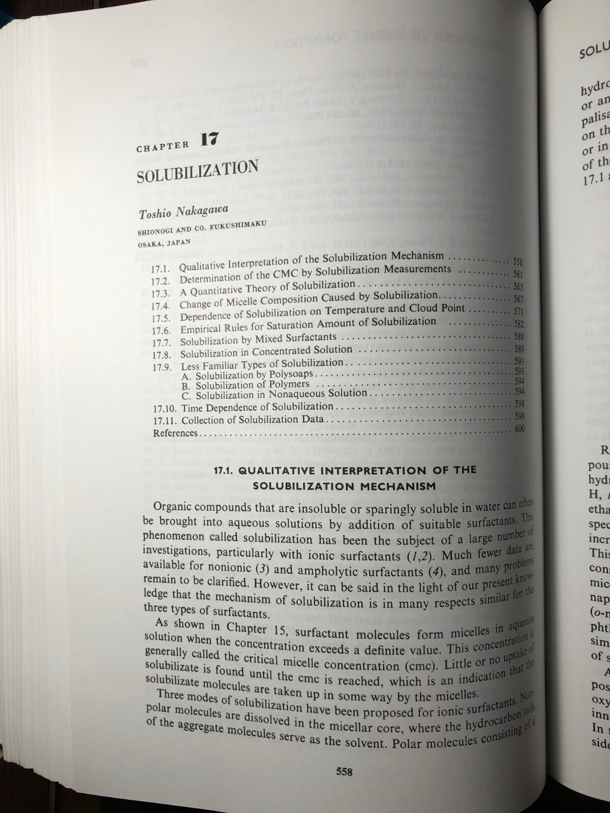 Nonionic Surfactants Volume 1 / Chemical Engineering & Biophysics Reference