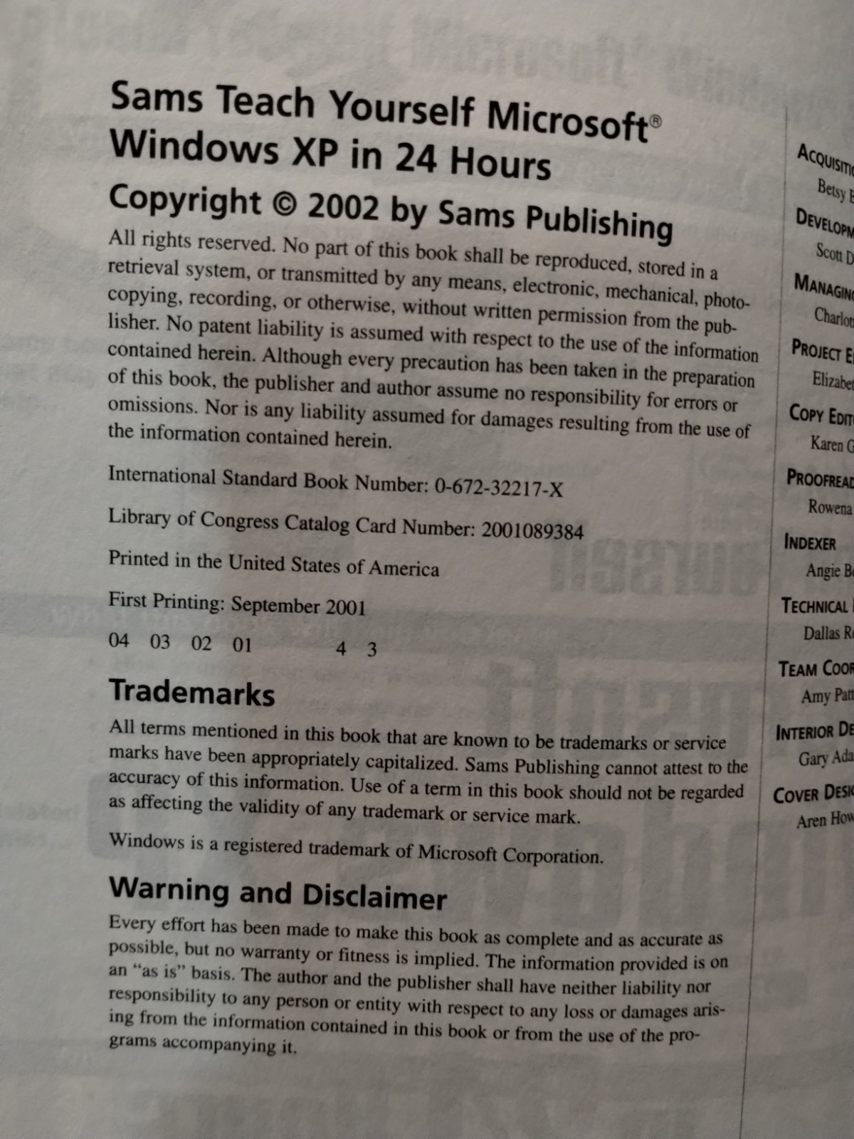 Sams Teach Yourself Microsoft Windows XP in 24 hours by Greg Perry Shortcut CMDS