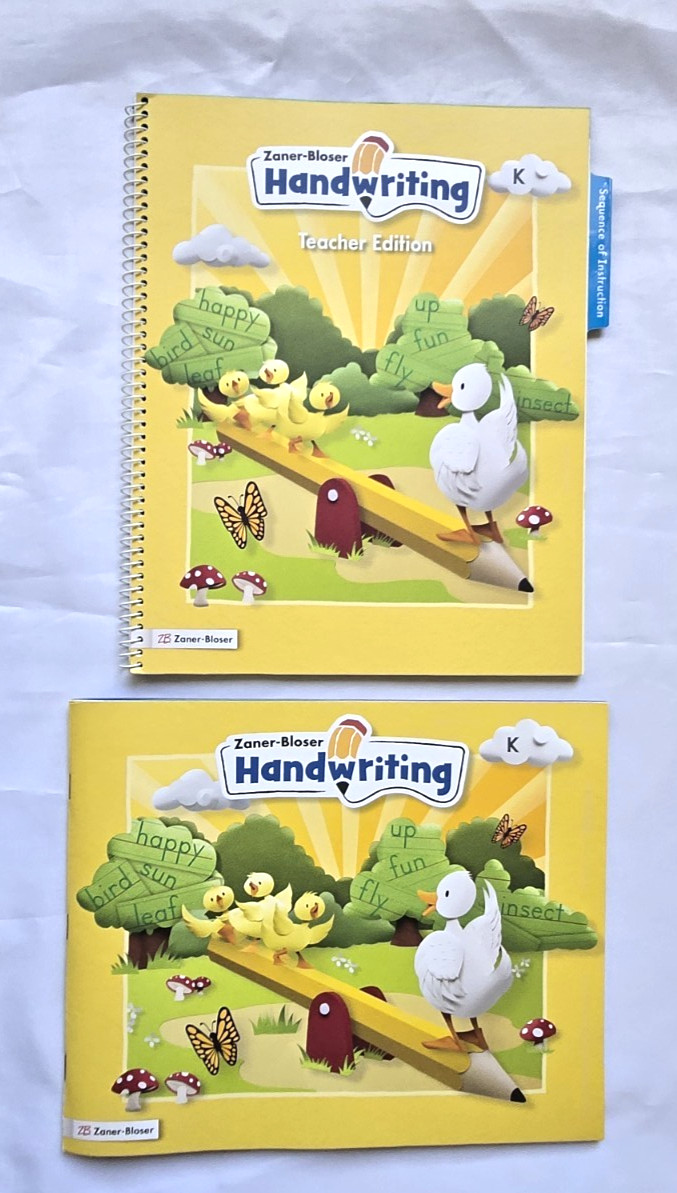 Zaner-Bloser Handwriting Kindergarten Teacher Edition & Student Workbook 2020