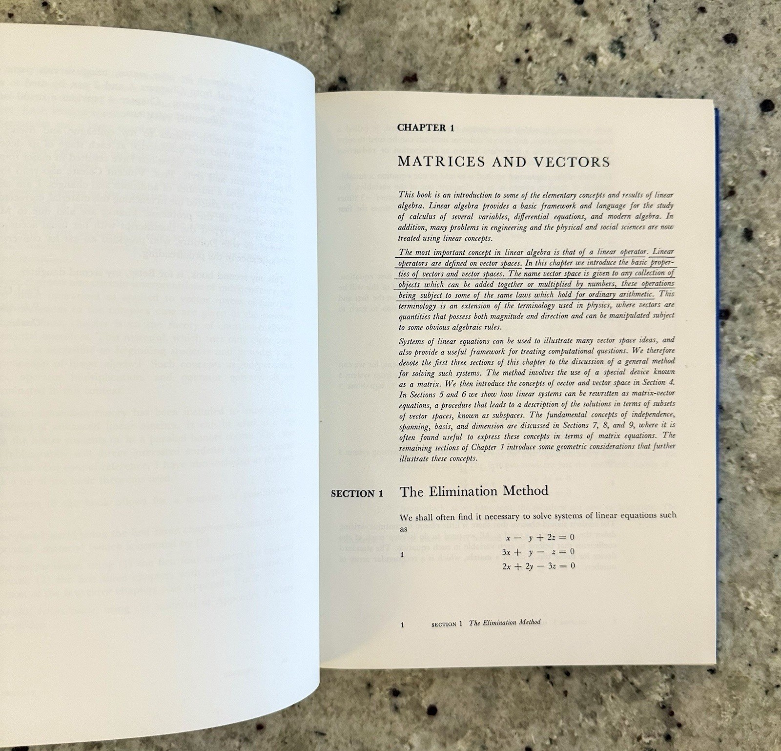 VTG 1968 Elementary Linear Algebra by Shields (Stanford) HC 1st Ed 2nd Print