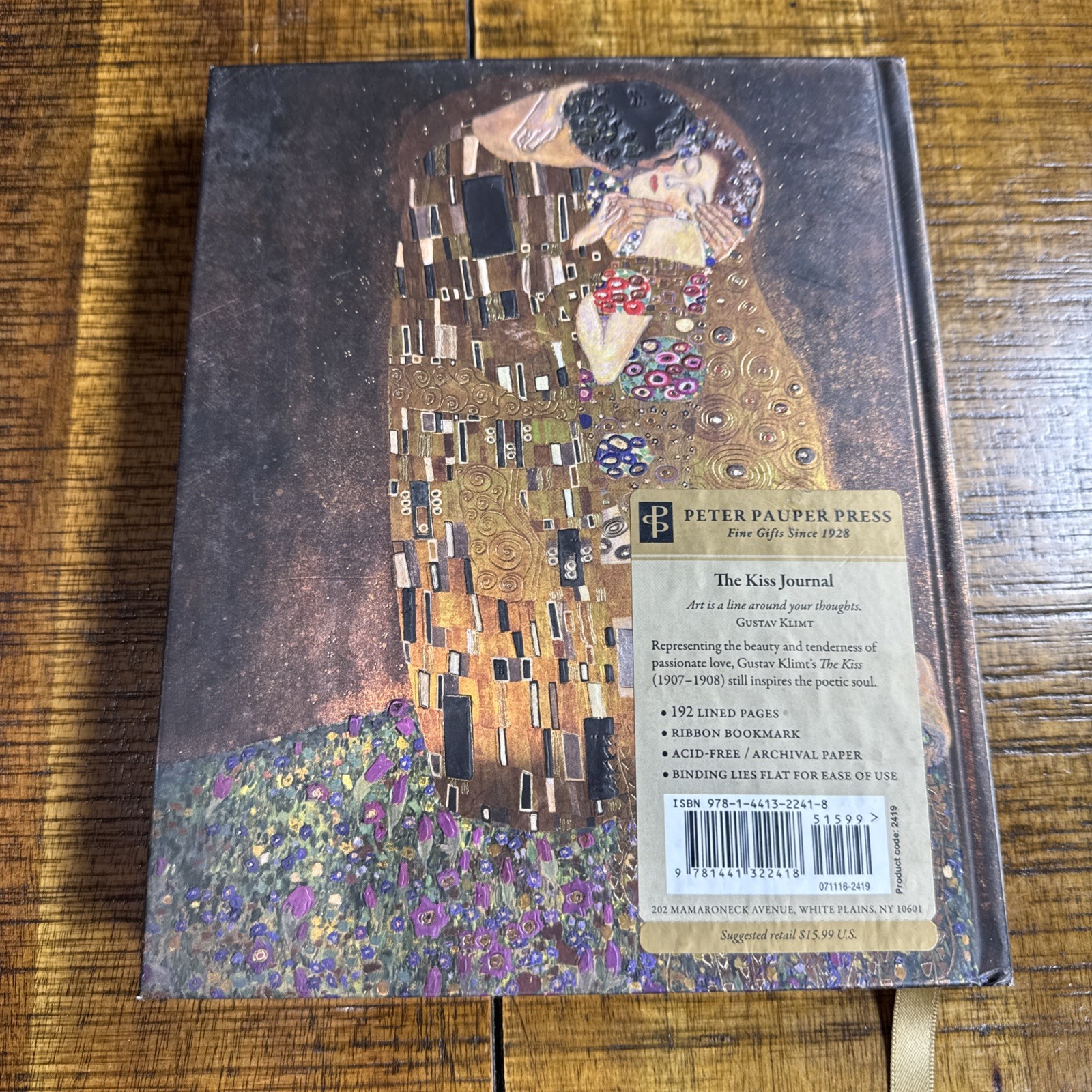 New Peter Pauper Press Notebooks Gustav Klimt “The Kiss” Foiled Journal 192Pg