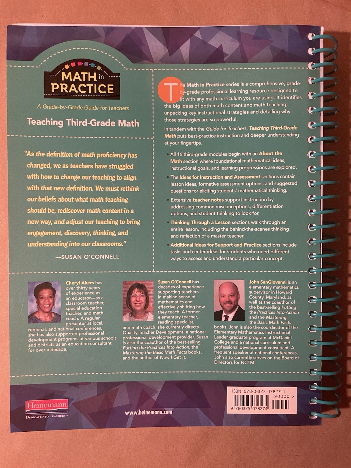 9780325078274 Math in Practice, Teaching Third-Grade Math, Spiral-bound (Akers)