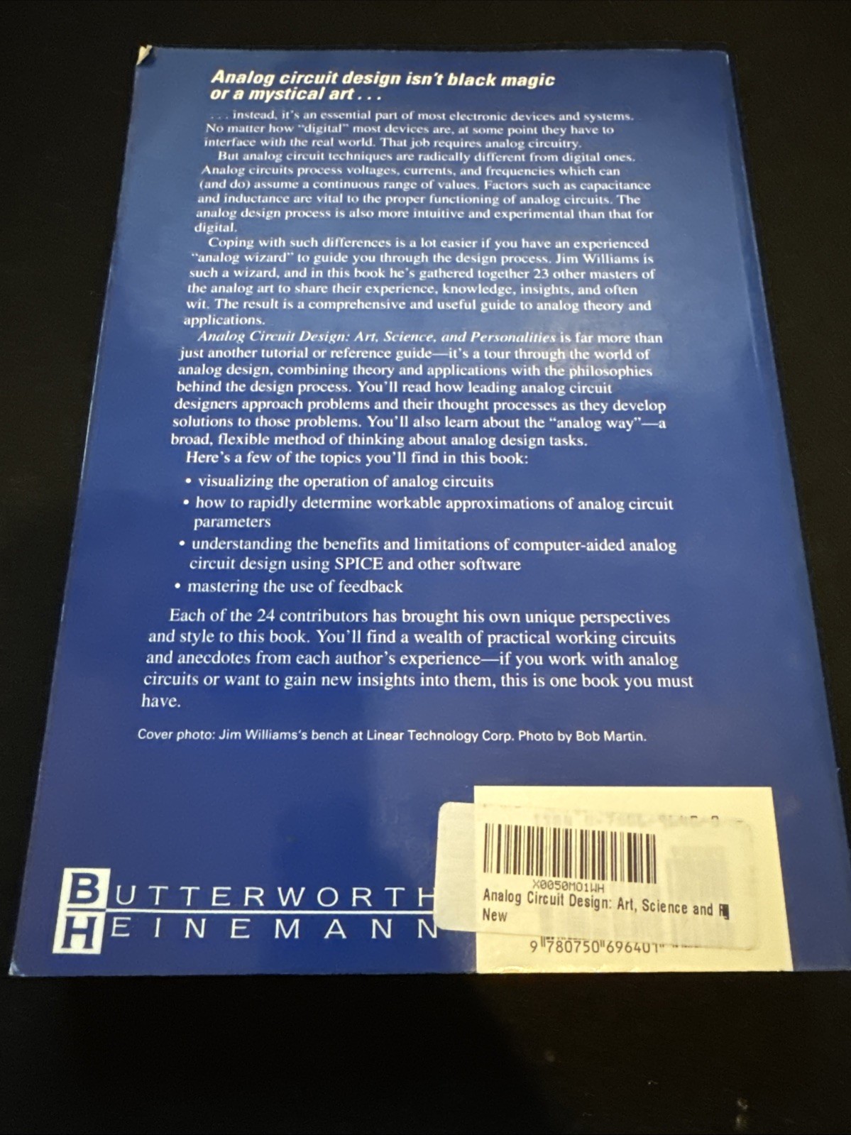 Analog Circuit Design: Art, Science – Paperback, by Williams Jim – Acceptable
