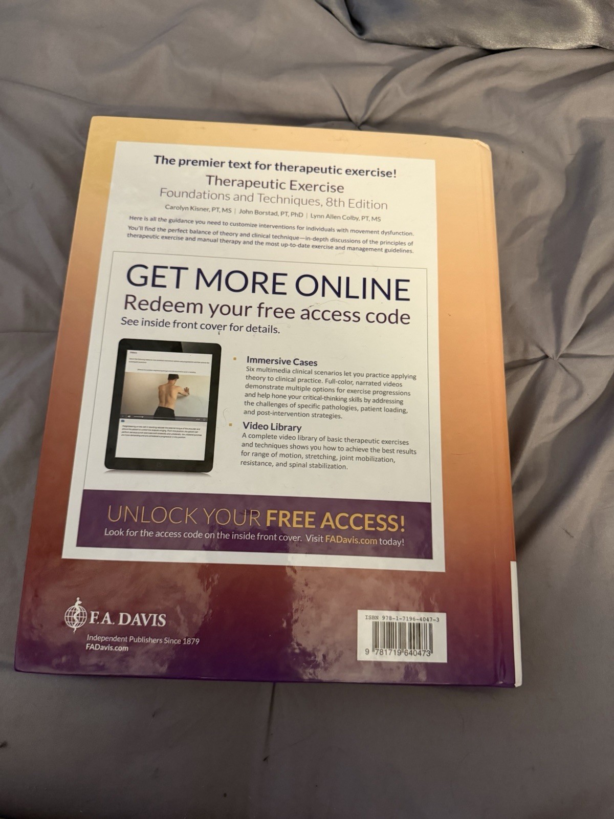 F.A. Davis Therapeutic Exercise: Foundations & Techniques 8th Ed 2017 PB Kisner