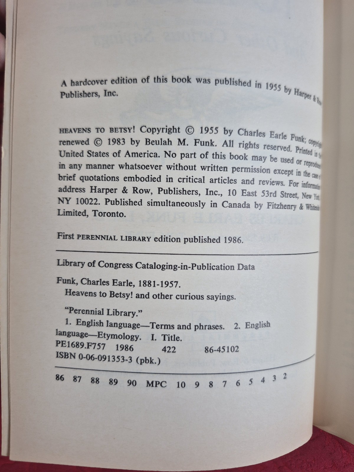 4 Books – Horsefeathers, Hog on Ice, Heavens to Betsy, more – Charles Earle Funk