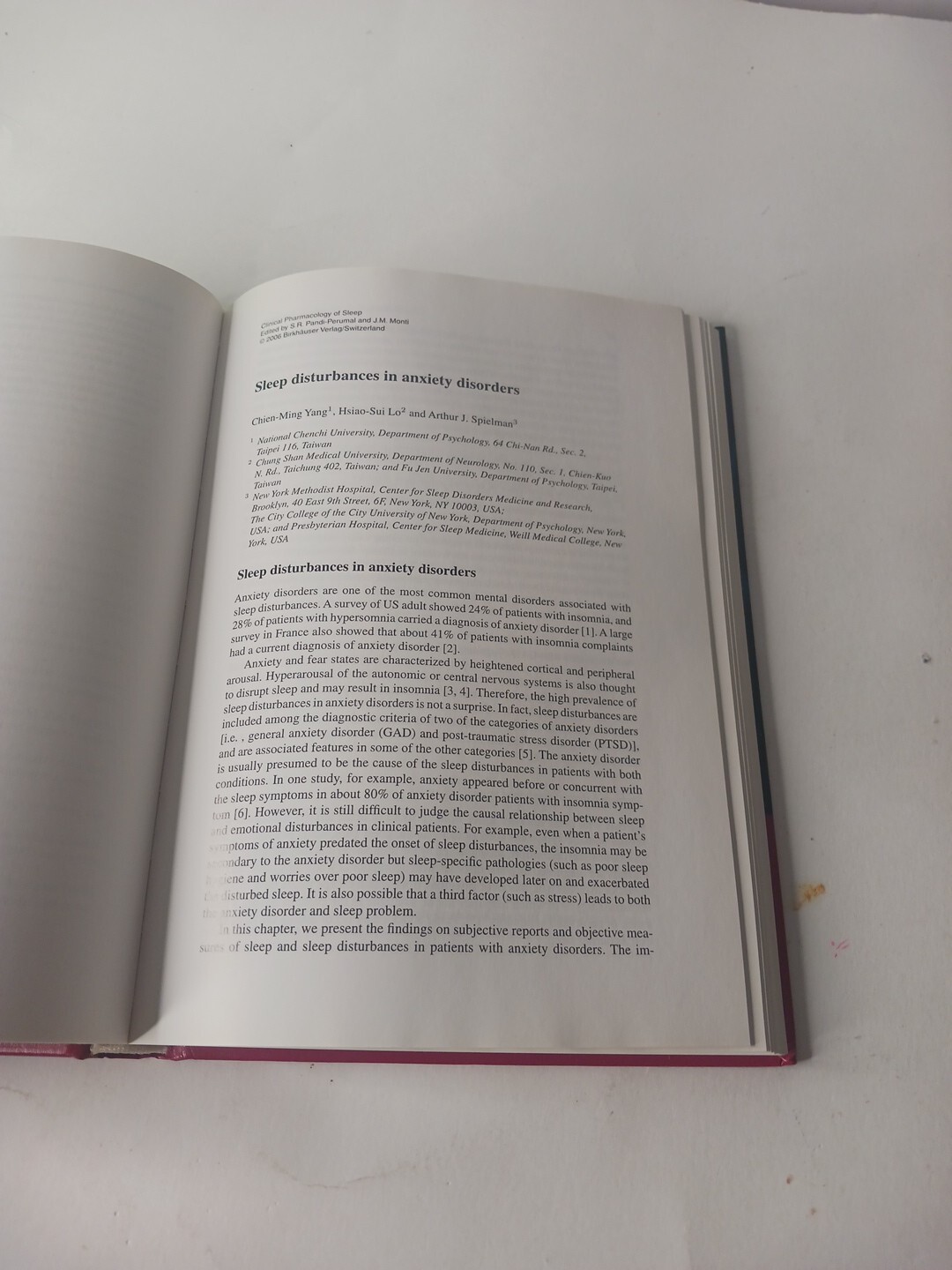 Clinical Pharmacology of Sleep ed. S.R Pandi-Perumal HC (2006)