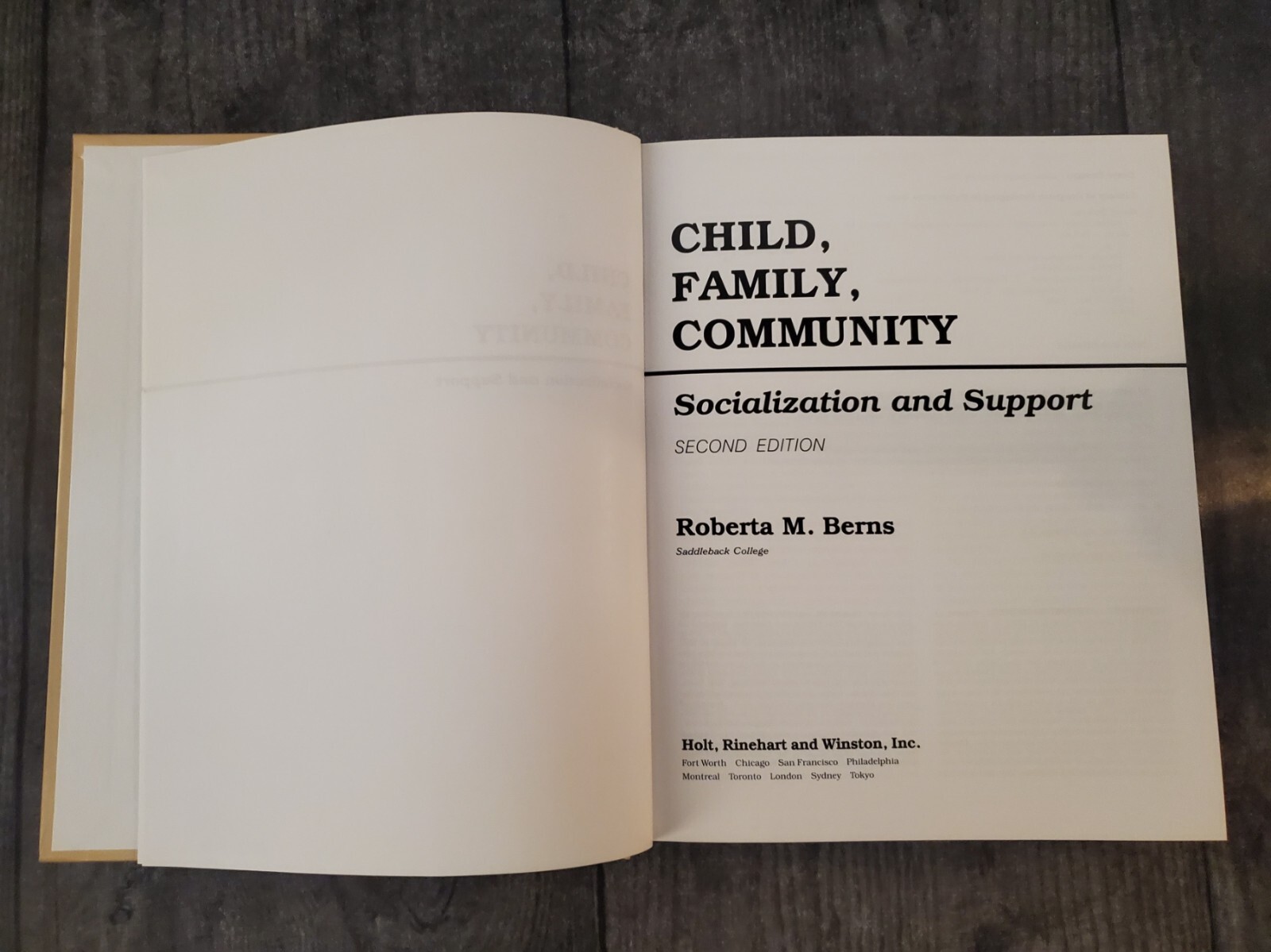 Child, Family, Community by Roberta M. Berns 2nd Edition copyright 1989