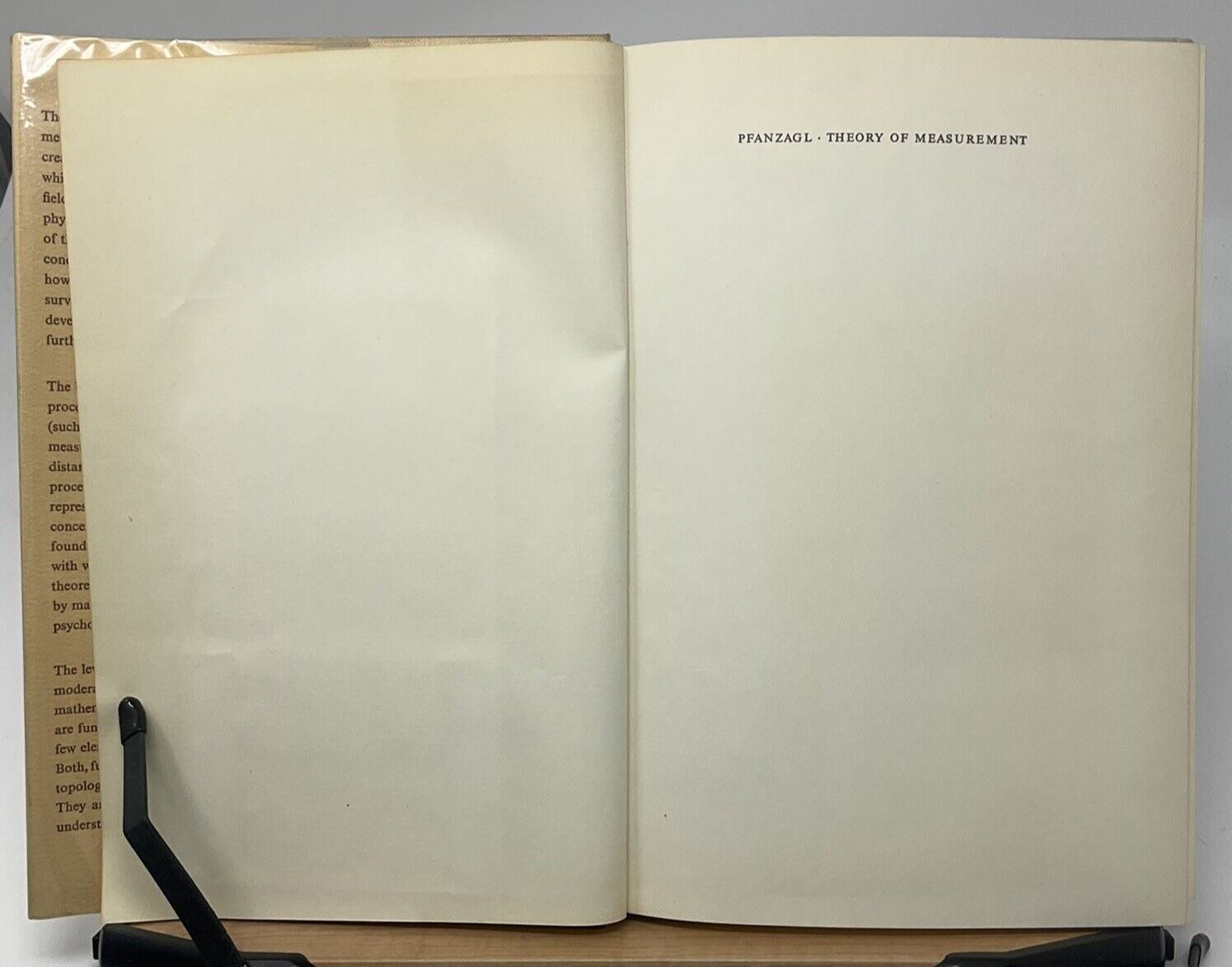 Theory of Measurement Pfanzagl 1968 1st American Edition E7
