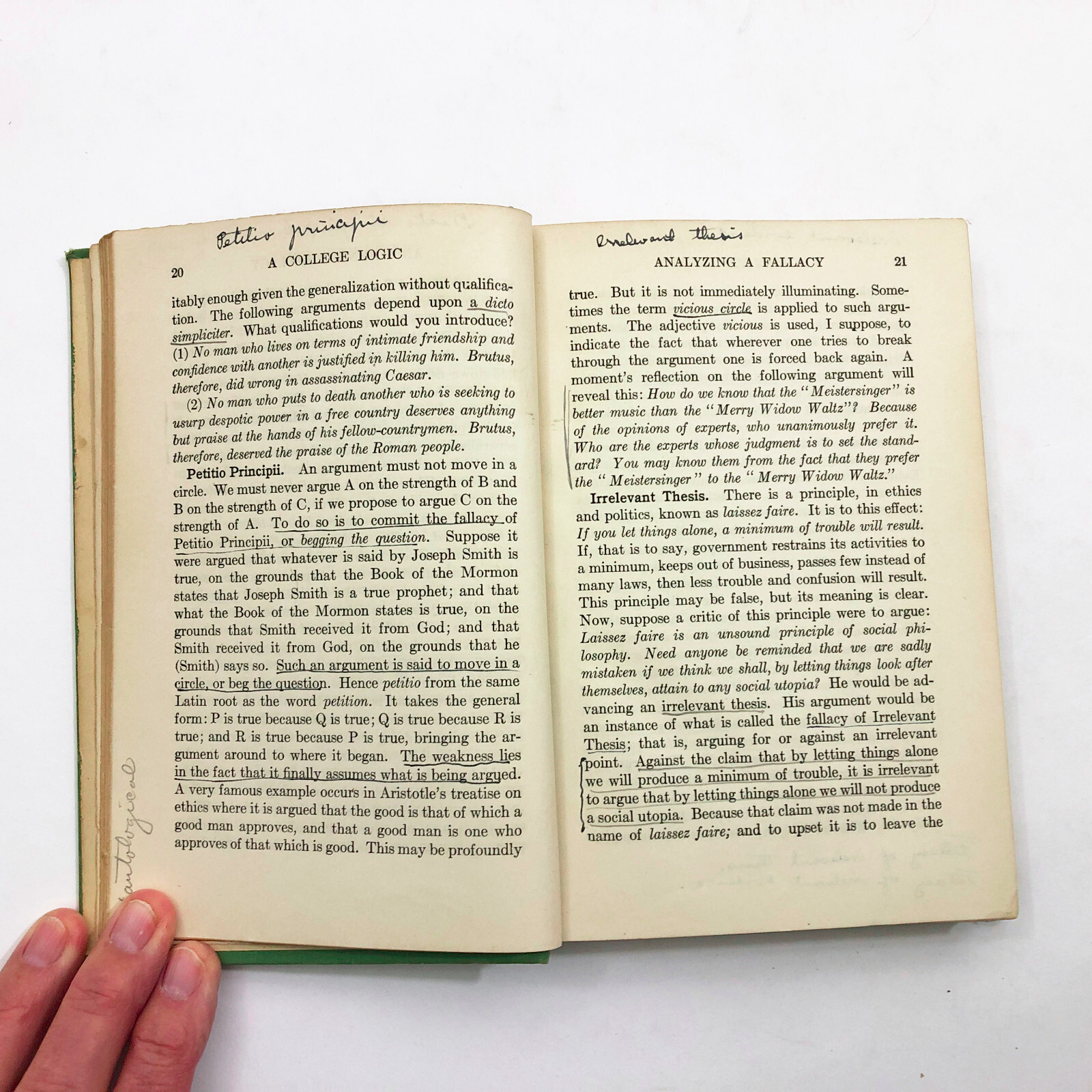 A College Logic Alburey Castell 15th Printing 392 Pages 1950