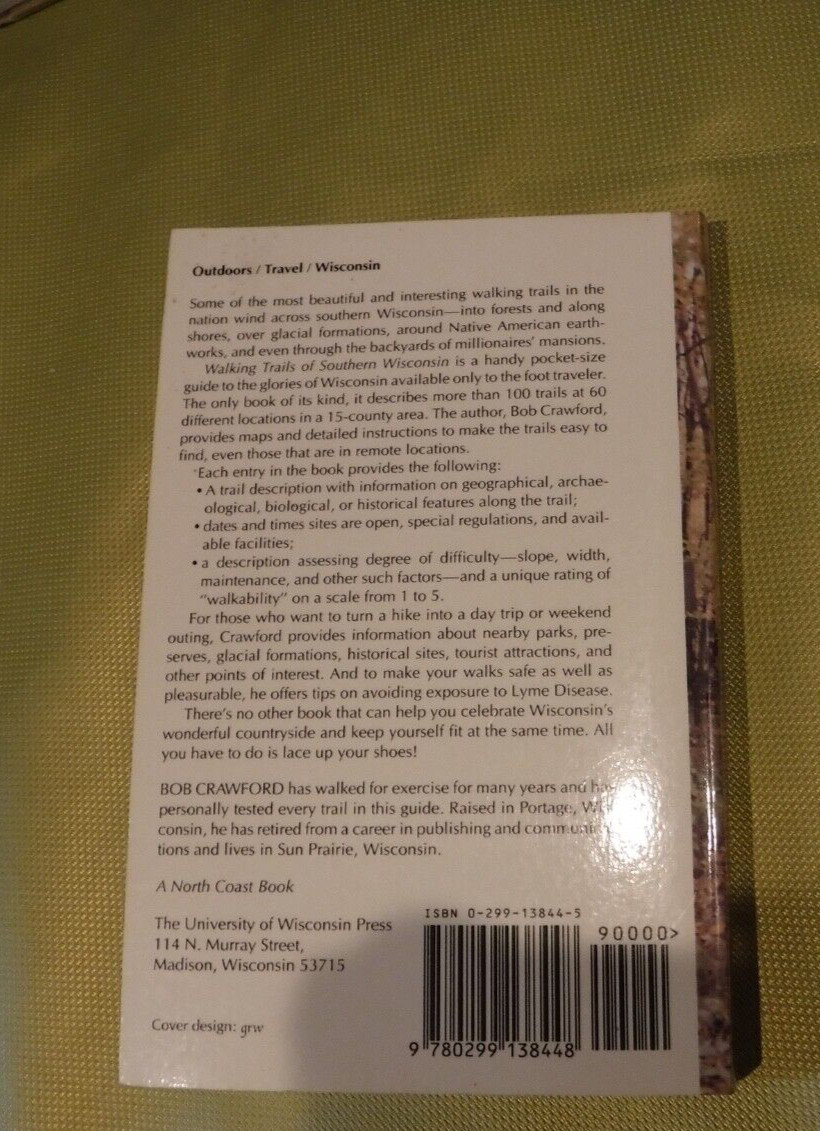 A North Coast Book Ser.: Walking Trails of Southern Wisconsin by Bob Crawford…