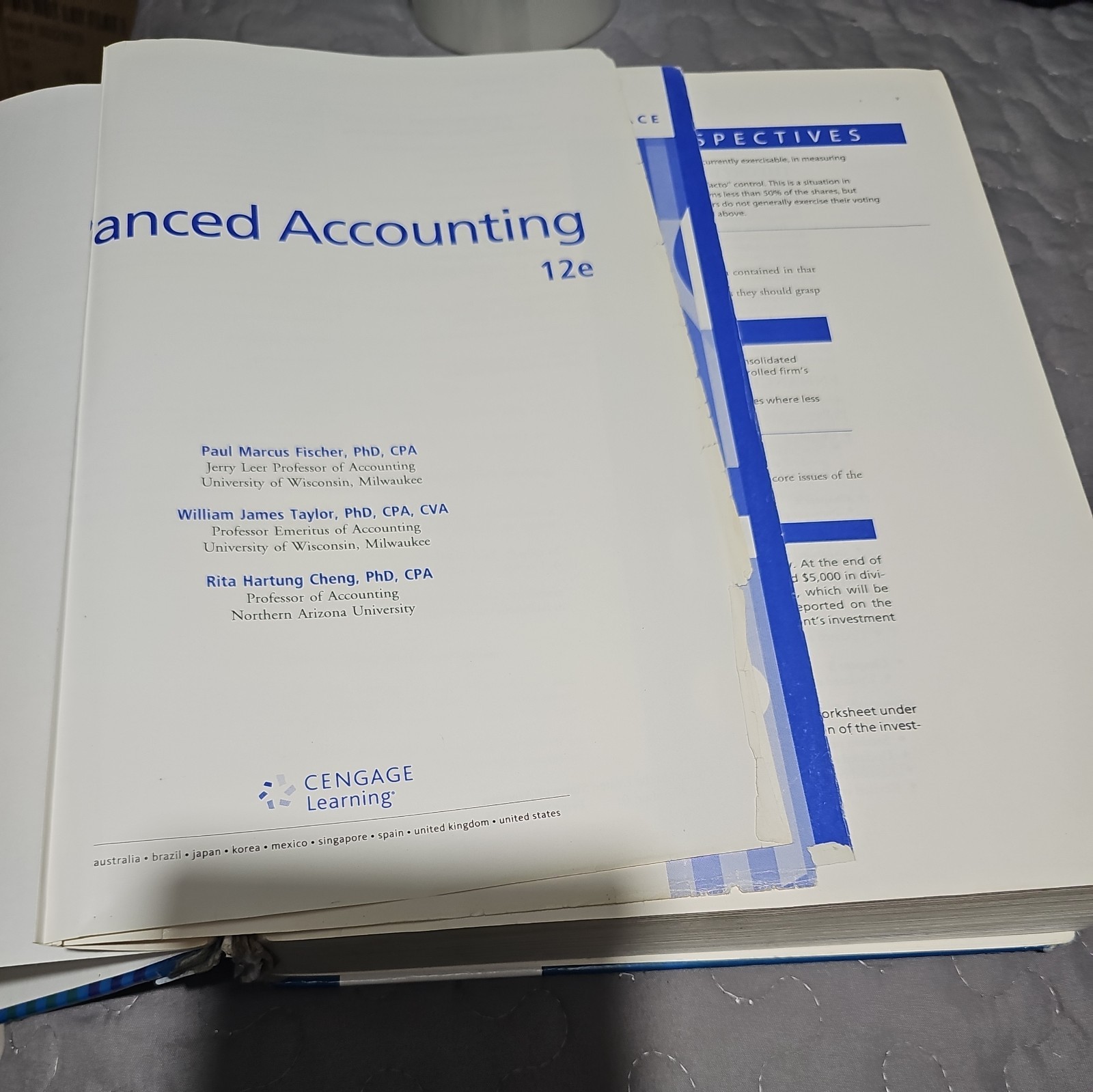 Advanced Accounting – Hardcover By Fischer, Paul M. – VERY GOOD