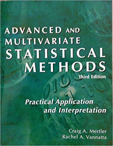 Advanced and Multivariate Statistical Methods 3rd Edition-Very Good