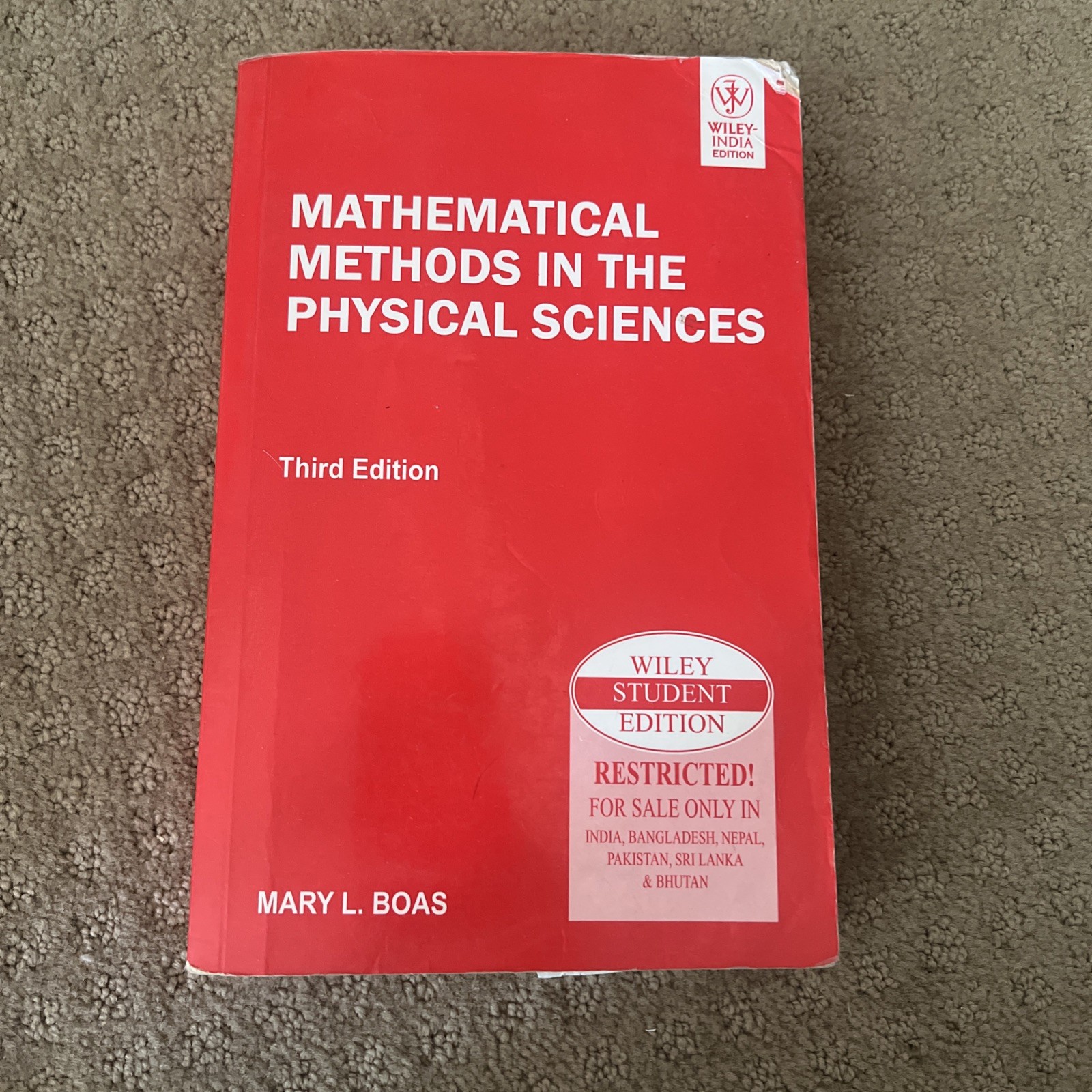 Mathematical Methods In The Physical Sciences by Mary Boas