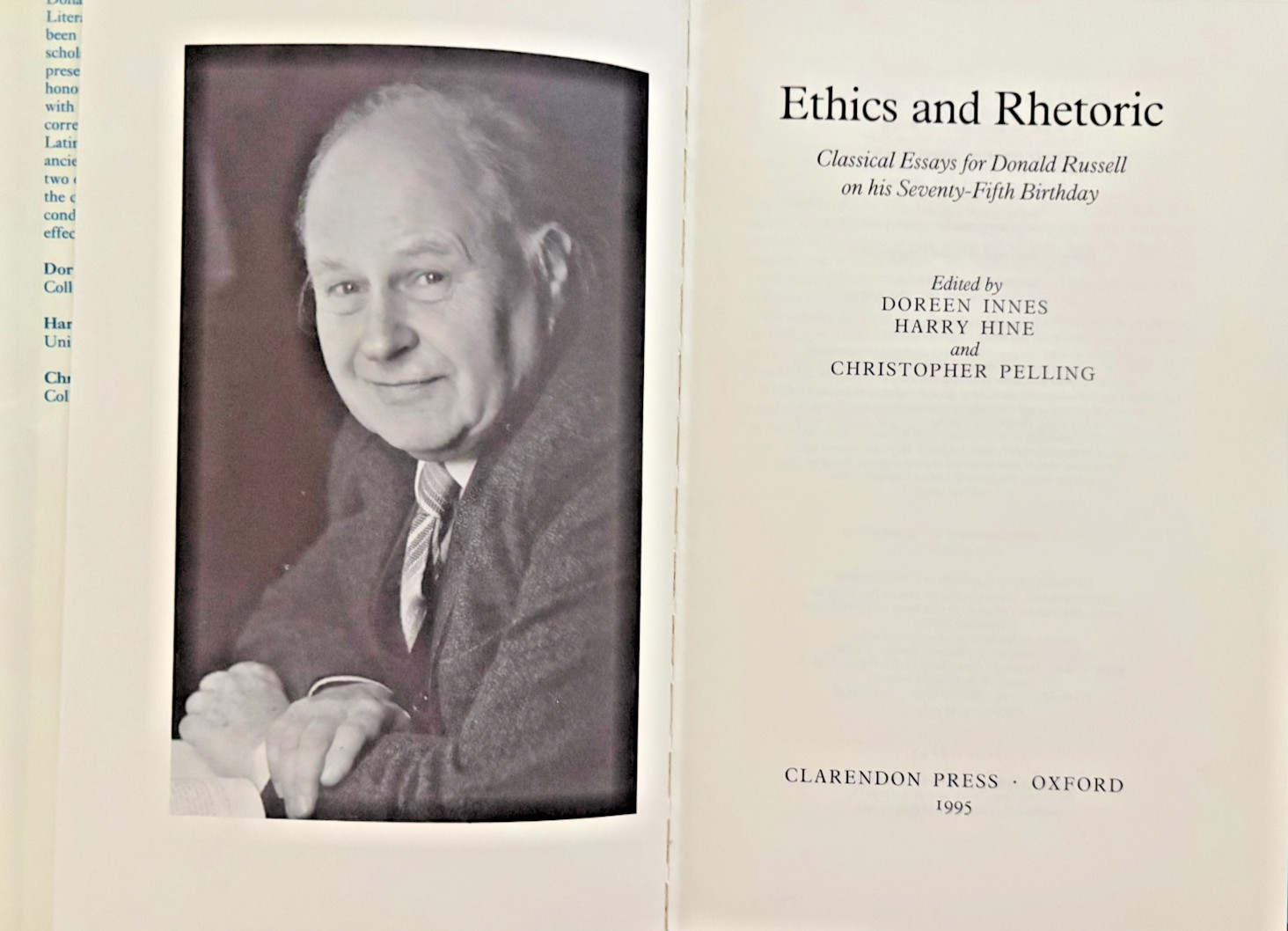 Ethics and Rhetoric: Classical Essays for Donald Russell on His Seventy-Fifth…