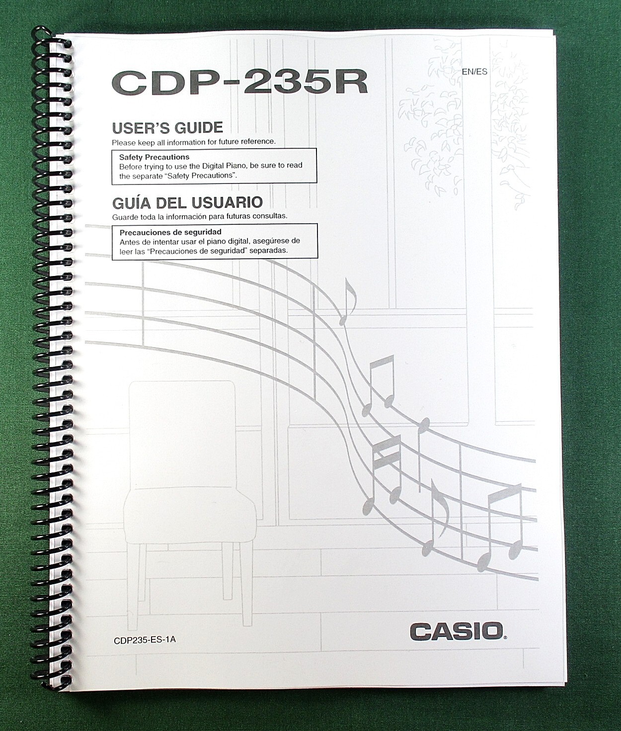 Casio CDP-235 Instruction Manual: 80 Pages Coil Bound & Protective Covers!