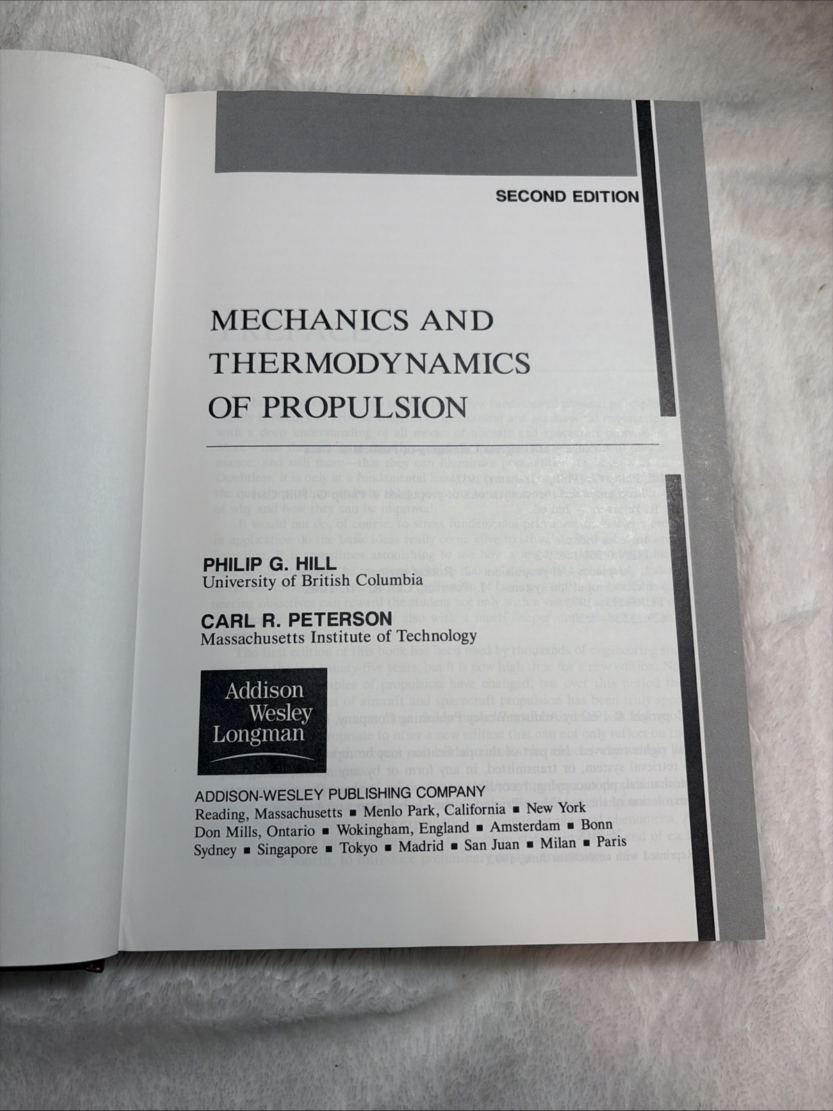 Mechanics and Thermodynamics of Propulsion by Carl Peterson and Philip Hill HC