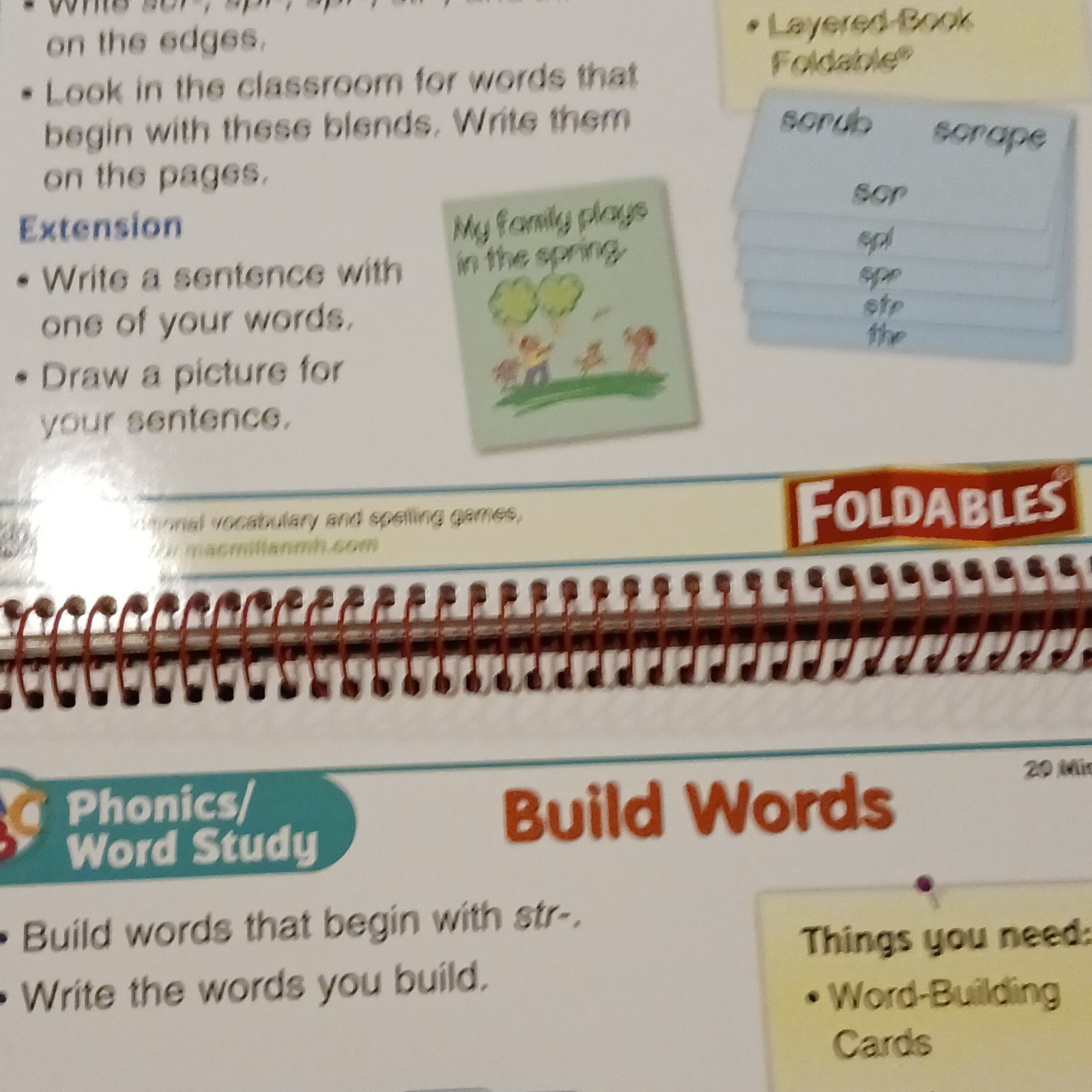 Treasures Macmillan/McGraw-Hill Phonics/Word Study Flip Chart Spiral Bound