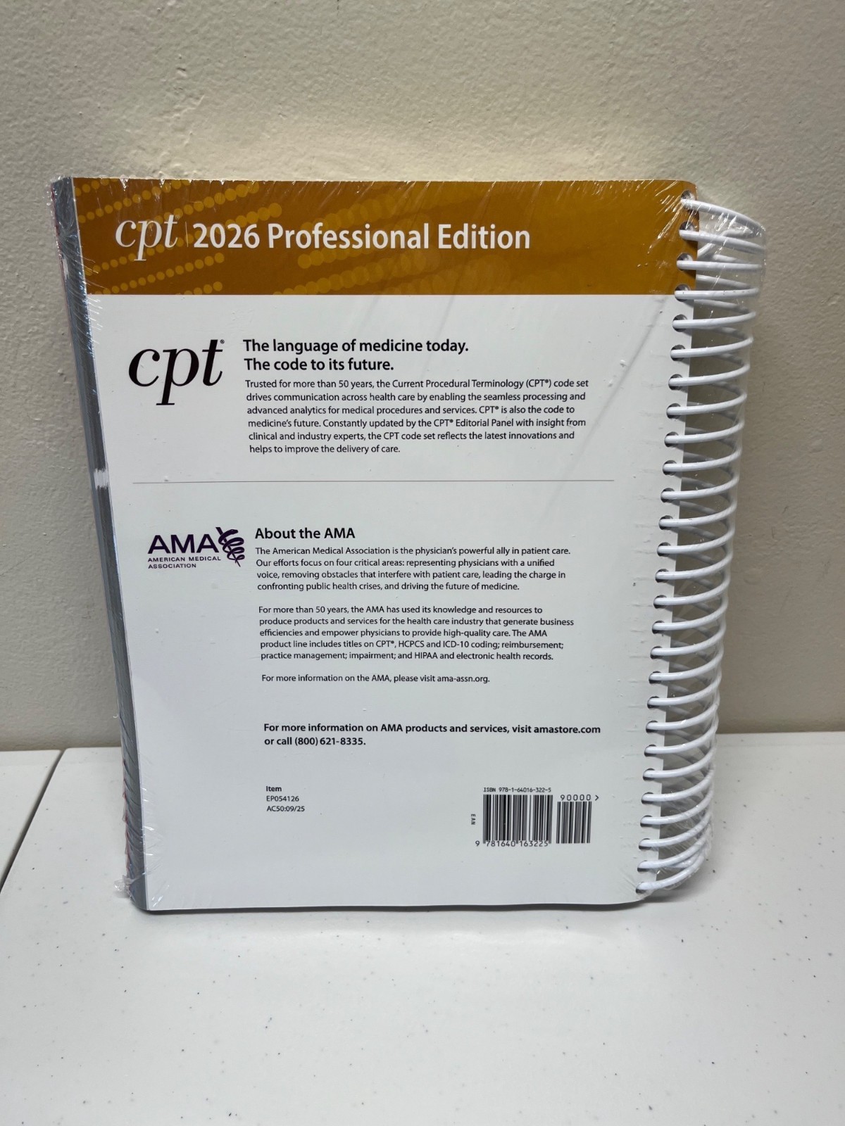 CPT Professional 2026 Edition by American Medical Association (2025, Spiral)