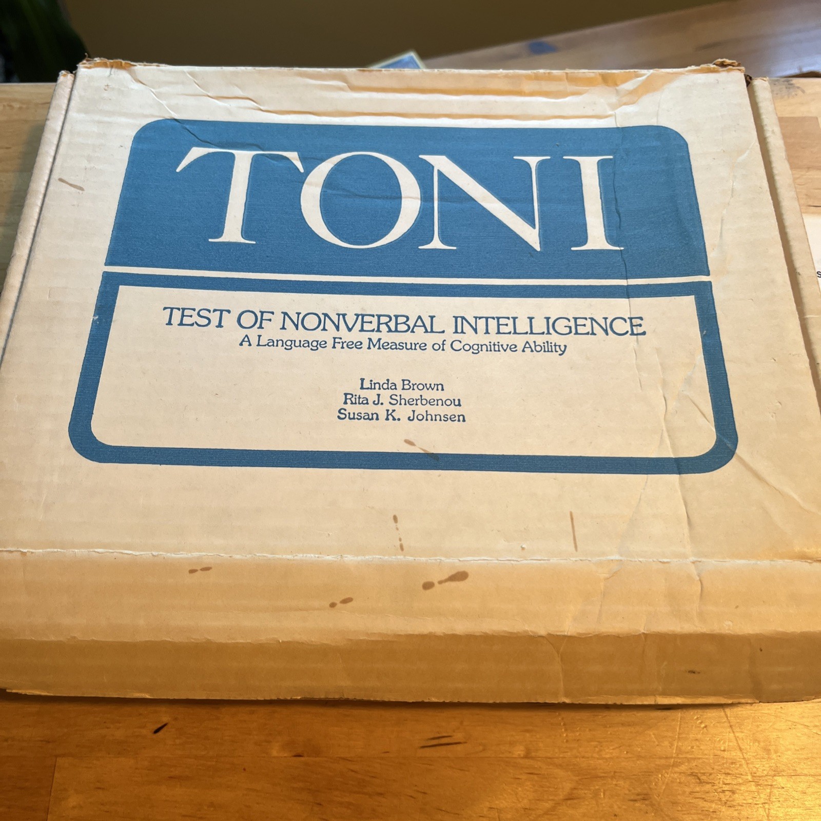 Test Of Nonverbal Intelligence (TONI) In Box, Set/Kit Measure Cognitive Ability