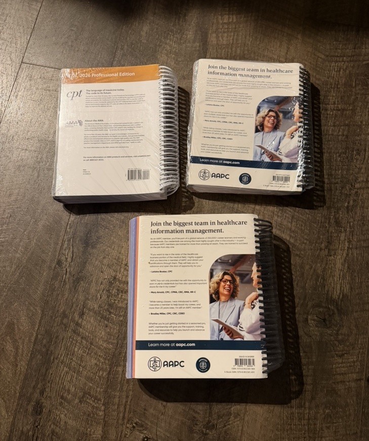 AAPC 2026 CPT Professional, HCPCS Level II & ICD-10-CM Books brand new