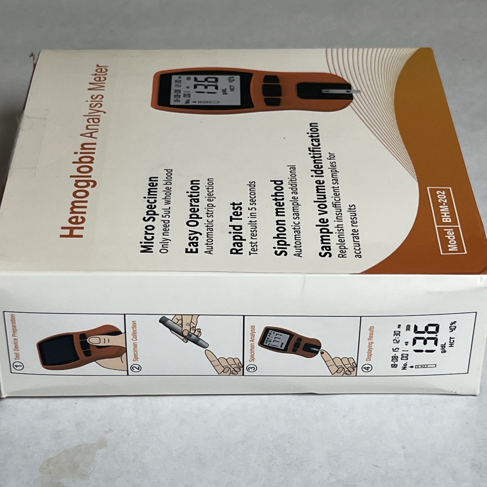 HOMEDSUN HSBHM202 Siphon Method Hemoglobin Analyzer Fast HB Testing Kit