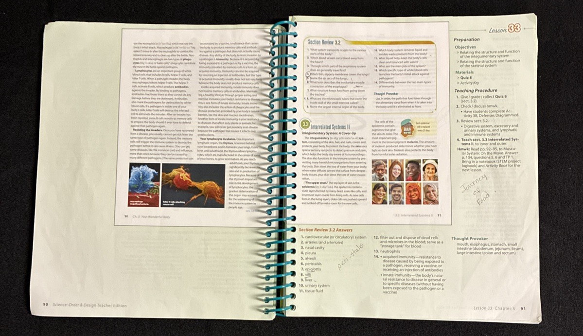 Abeka Science: Order and Design Teacher Edition Volumes 1 and 2 – Second Edition