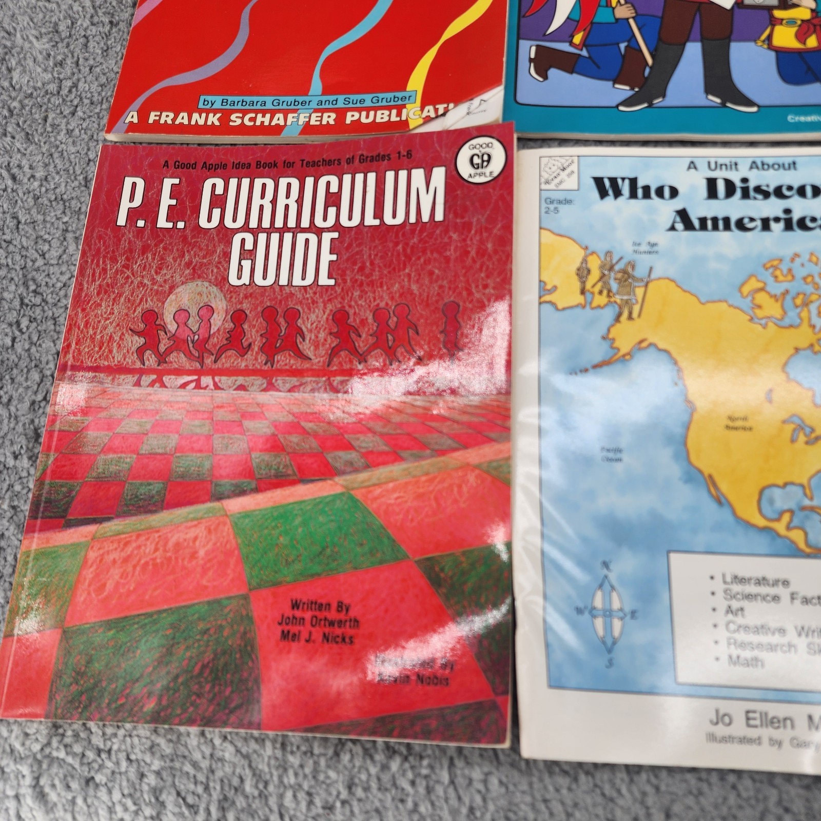 Vtg Mixed Lot of 9 Books Children Homeschool Learning Resources Activity