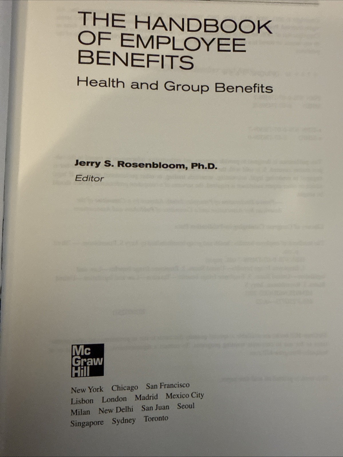 The Handbook of Employee Benefits Hardcover Seventh Edition