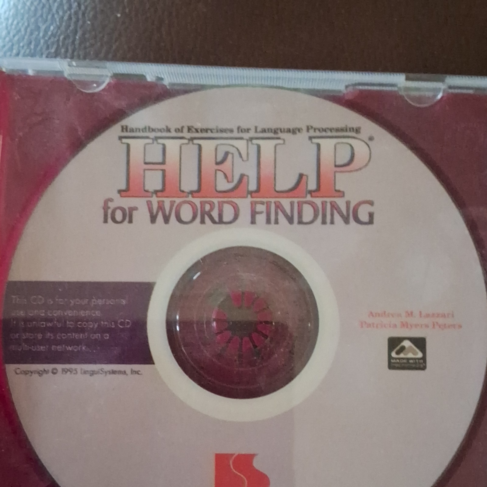 LinguiSystems HELP for Word Finding CD by Lazzari & Peters Language Processing