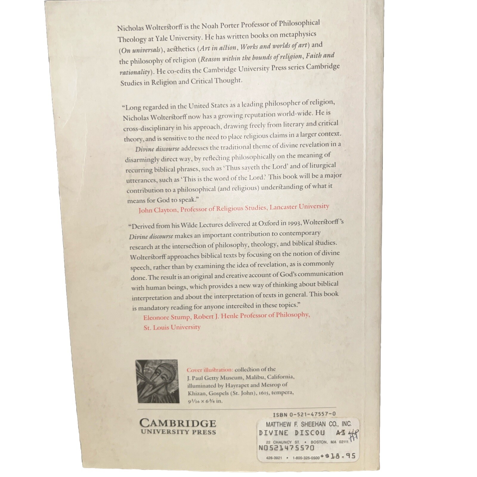 Divine Discourse: Philosophical Reflections on the Claim that God Speaks by