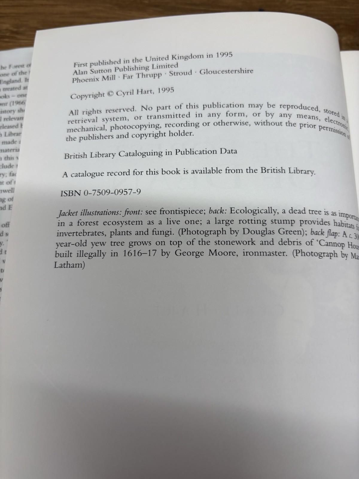 1995 1st Ed. Forest of Dean: New History 1550-1818 by Cyril Hart Hardback sh48