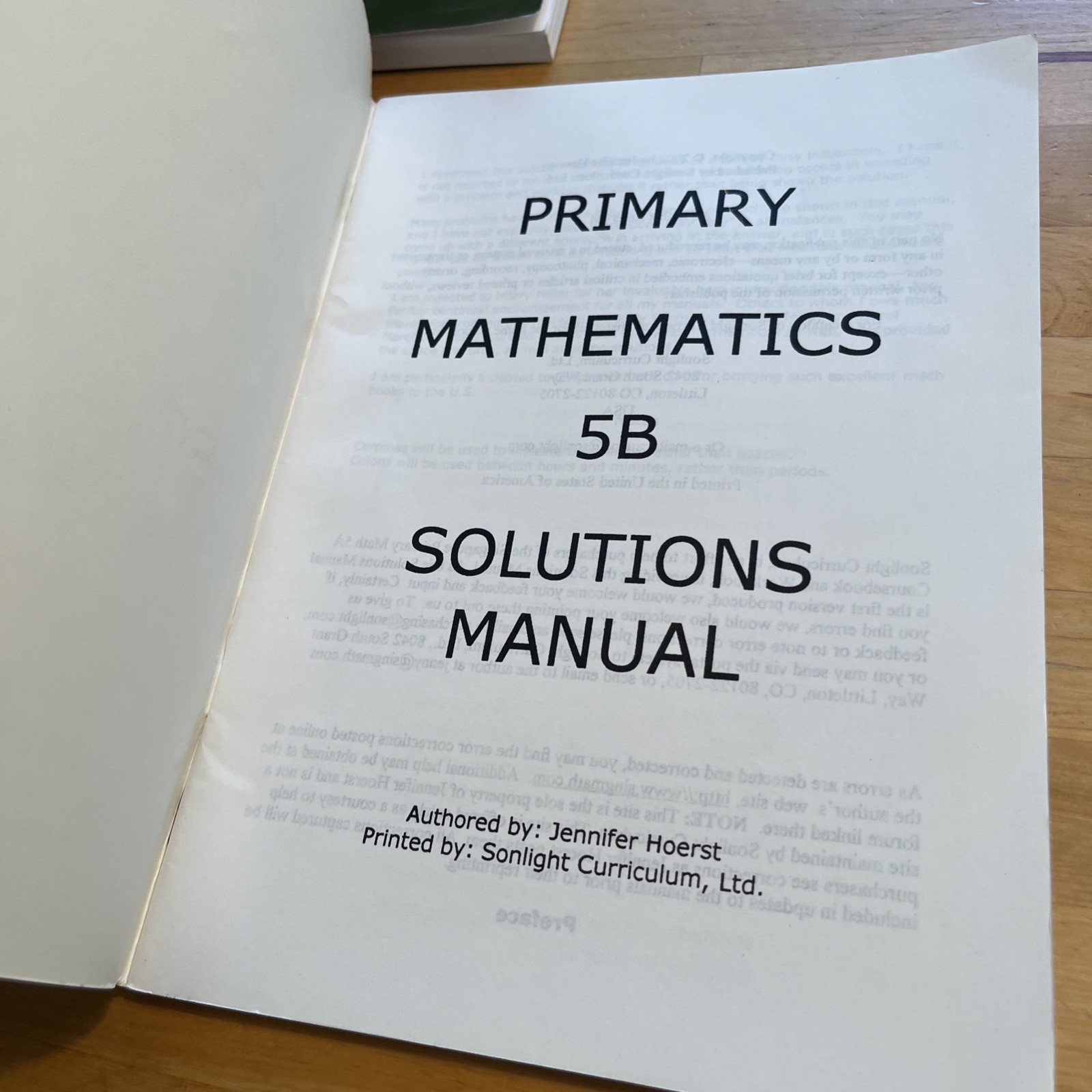 Singapore Math Primary Mathematics 5B US Edition Textbook Solutions Manual Set