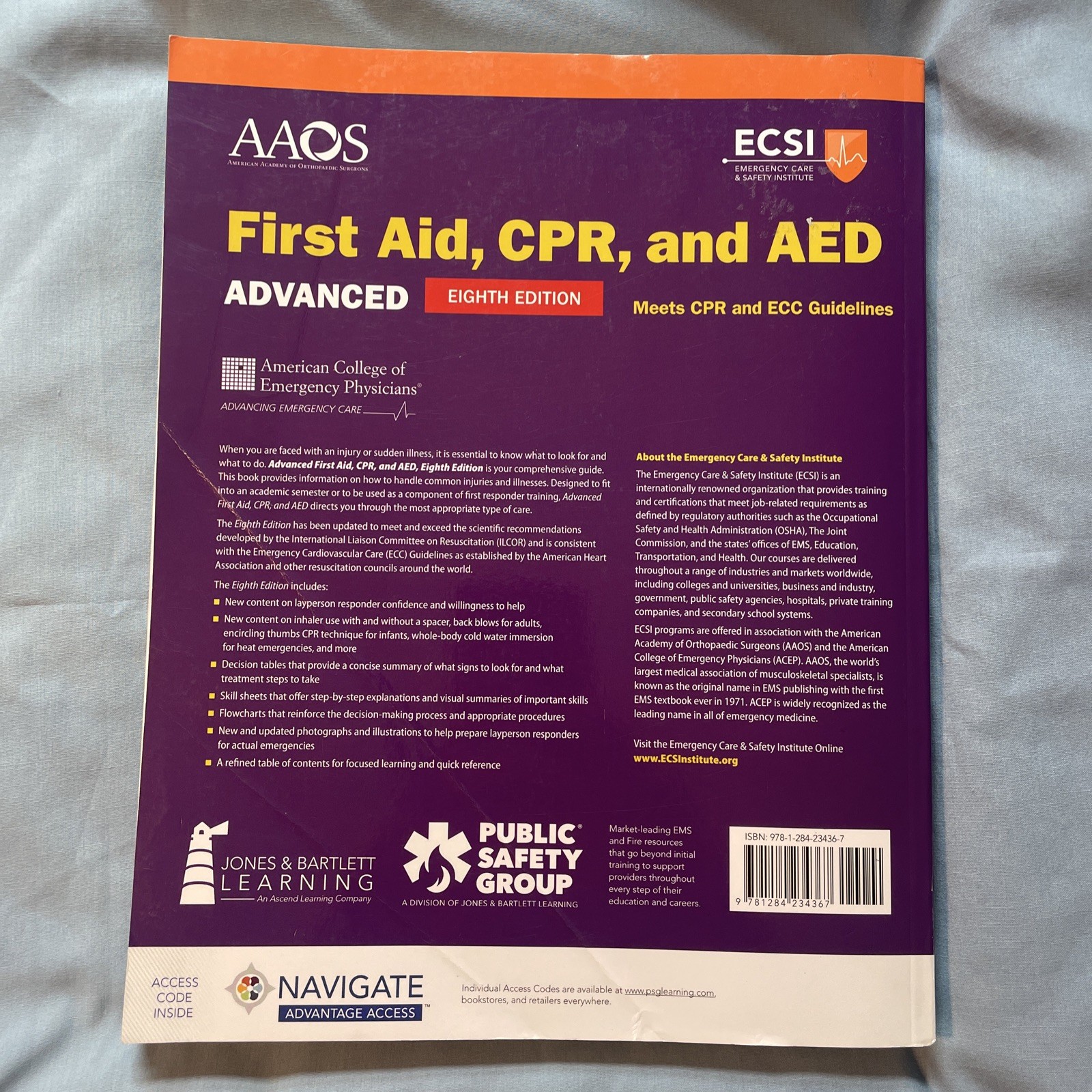 Advanced First Aid, CPR, and AED by American Academy of Orthopaedic Surgeons…