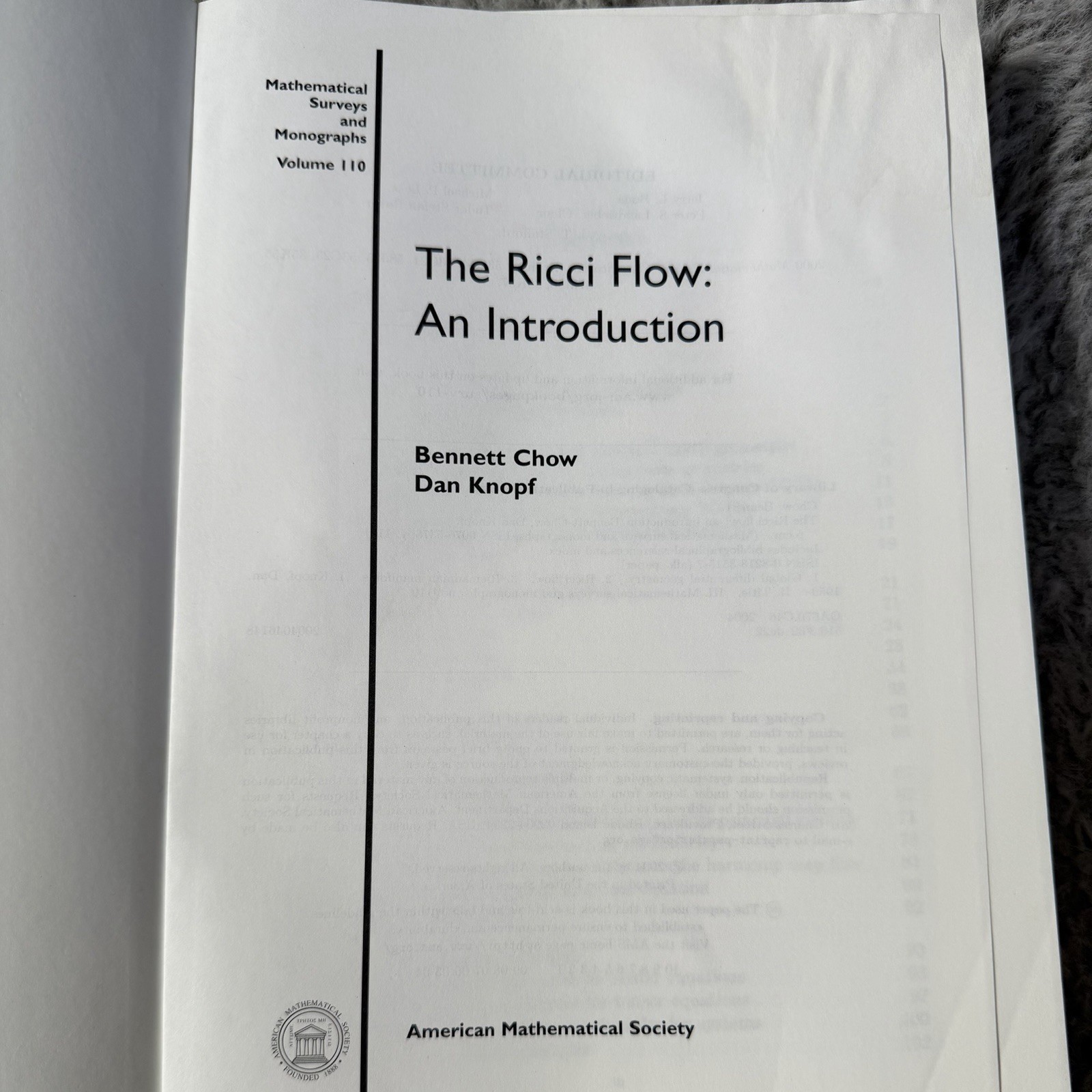 The Ricci Flow: An Introduction Mathematical Surveys And Monographs, Chow Knopf
