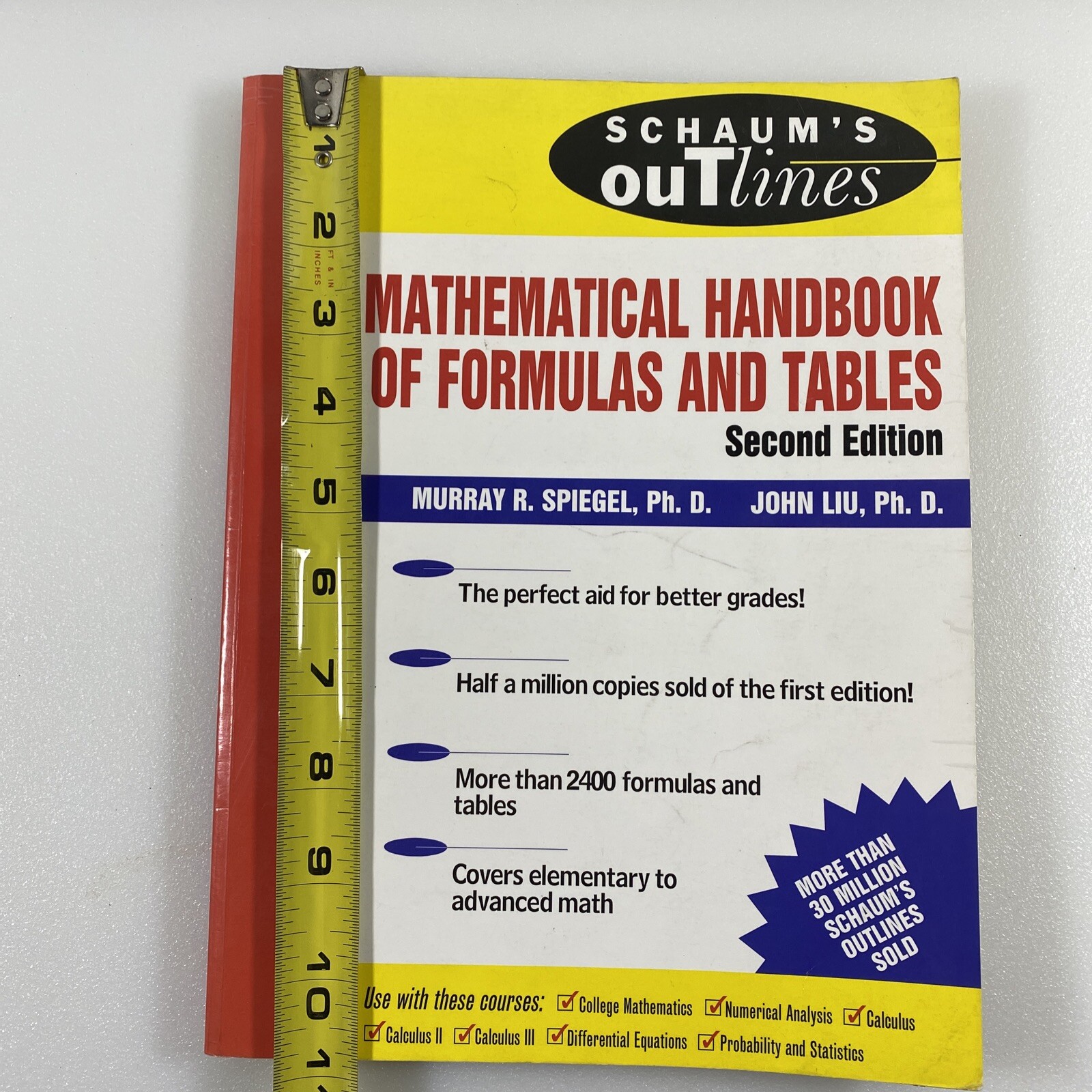 SCHAUM’S MATHEMATICAL HANDBOOK OF FORMULAS AND TABLES Murray R Spiegel John Liu